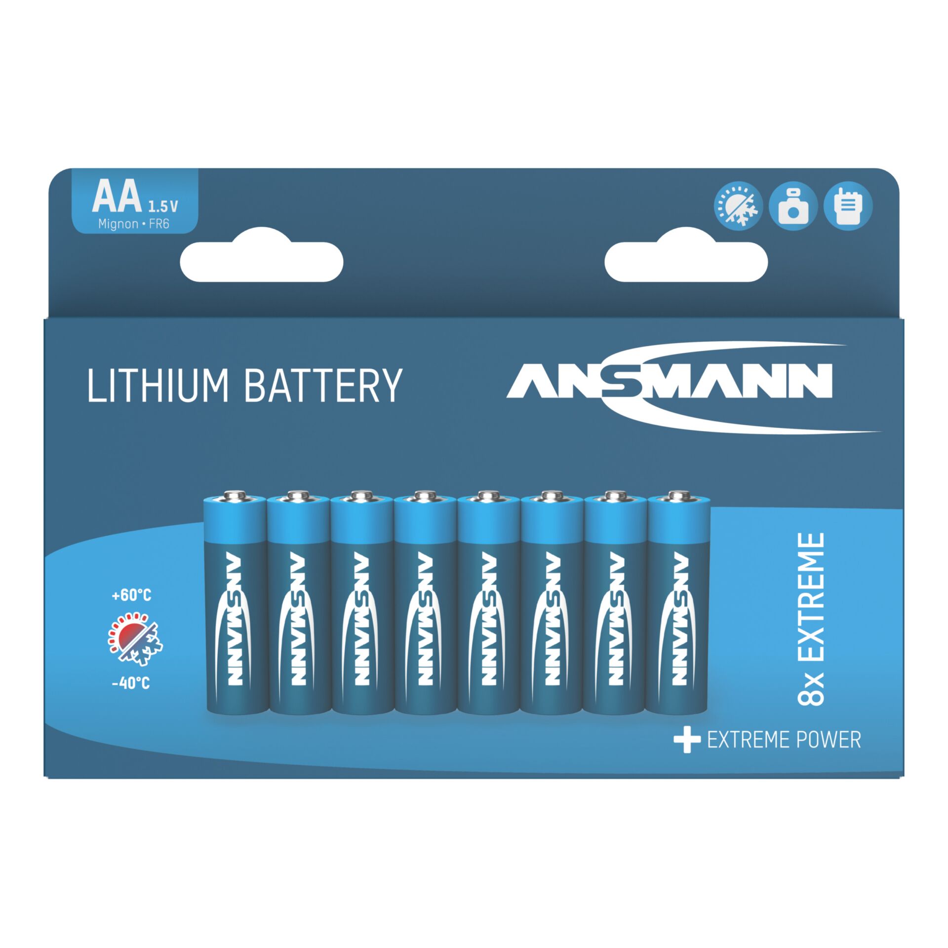 4+4 Ansmann Extreme Lithium AA  Mignon LR 6 Big Pack