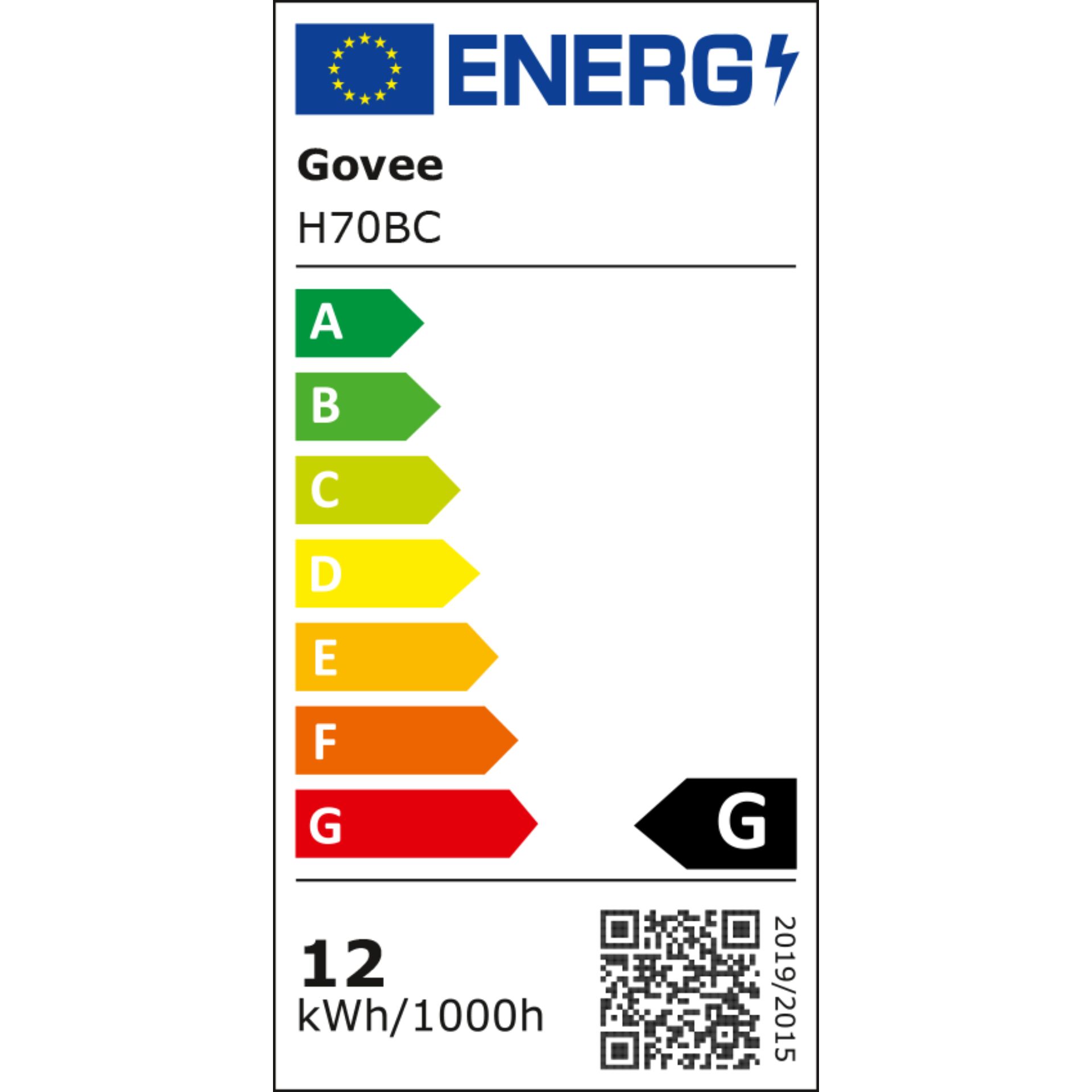 Govee Curtain Light  LED Lichtervorhang – Energieeffizienzklasse G
