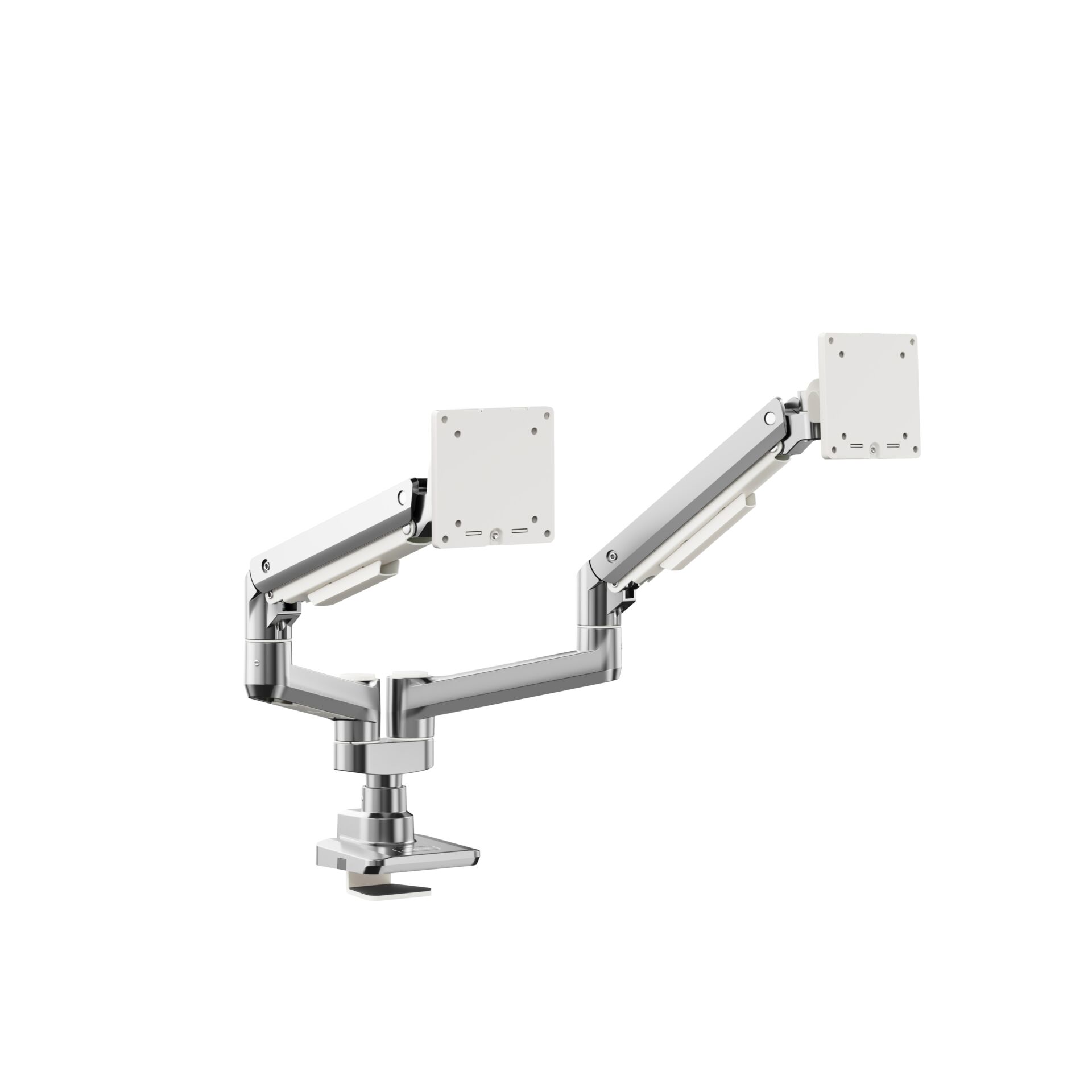 überwachungsarm, schwenkbarer Arm, duo-monitor-arm, metallisch, verstellbar