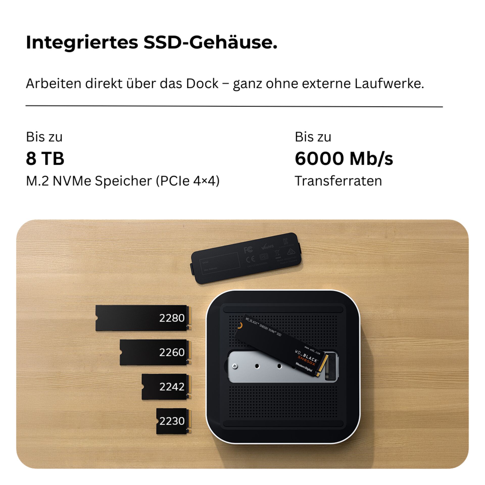 SSD, Gehäuse, NVMe, M.2, Speicher