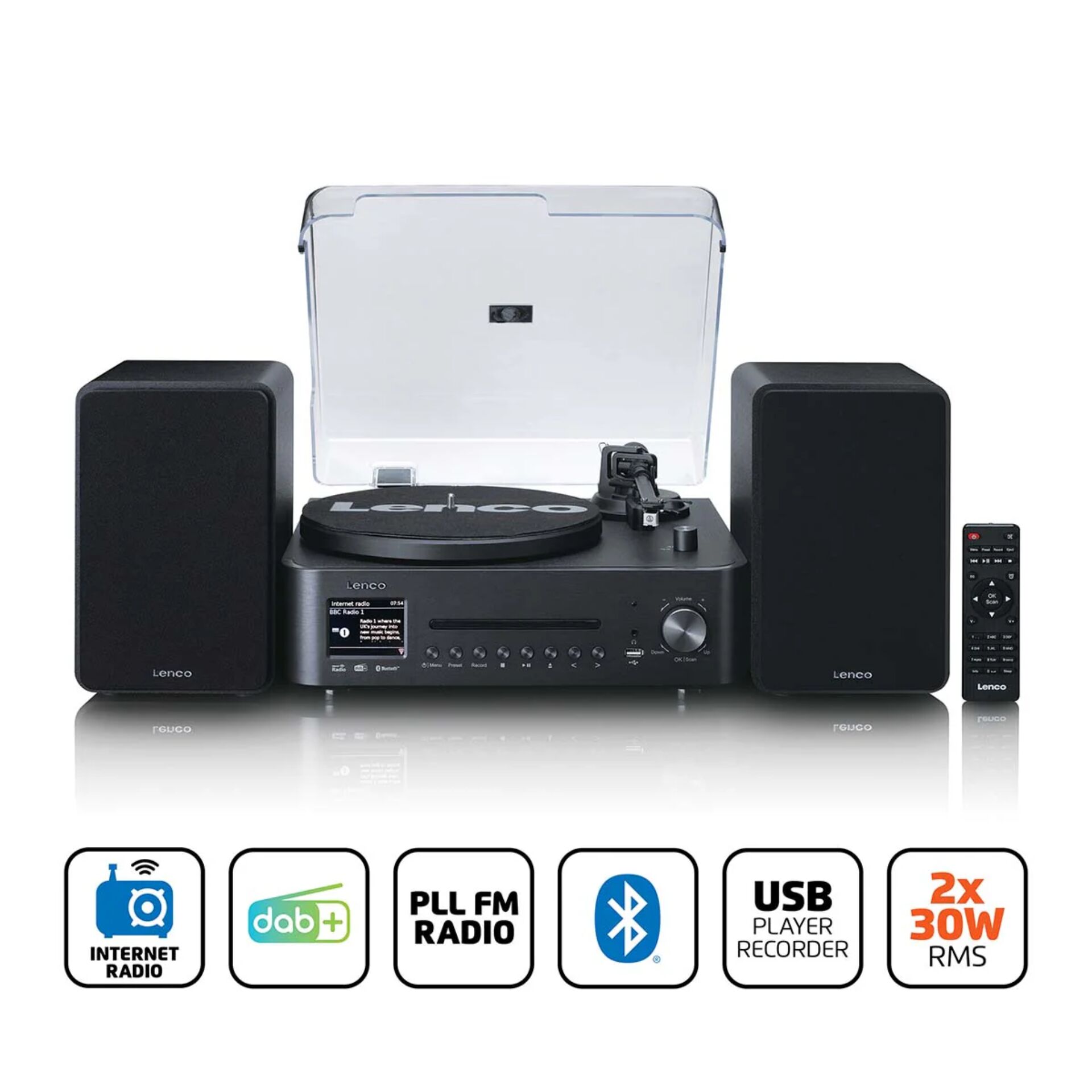 turntable, stereo, lautsprecher, bluetooth, fernbedienung