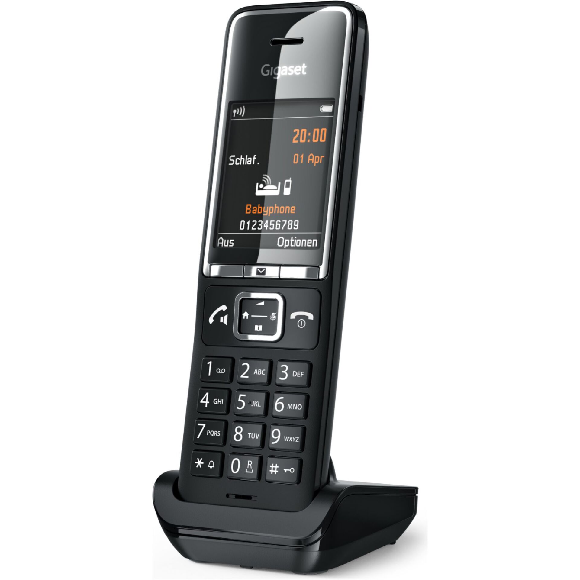 Handy, Gigaset, Schwarz, Klappbares Display, Dect-Telefon