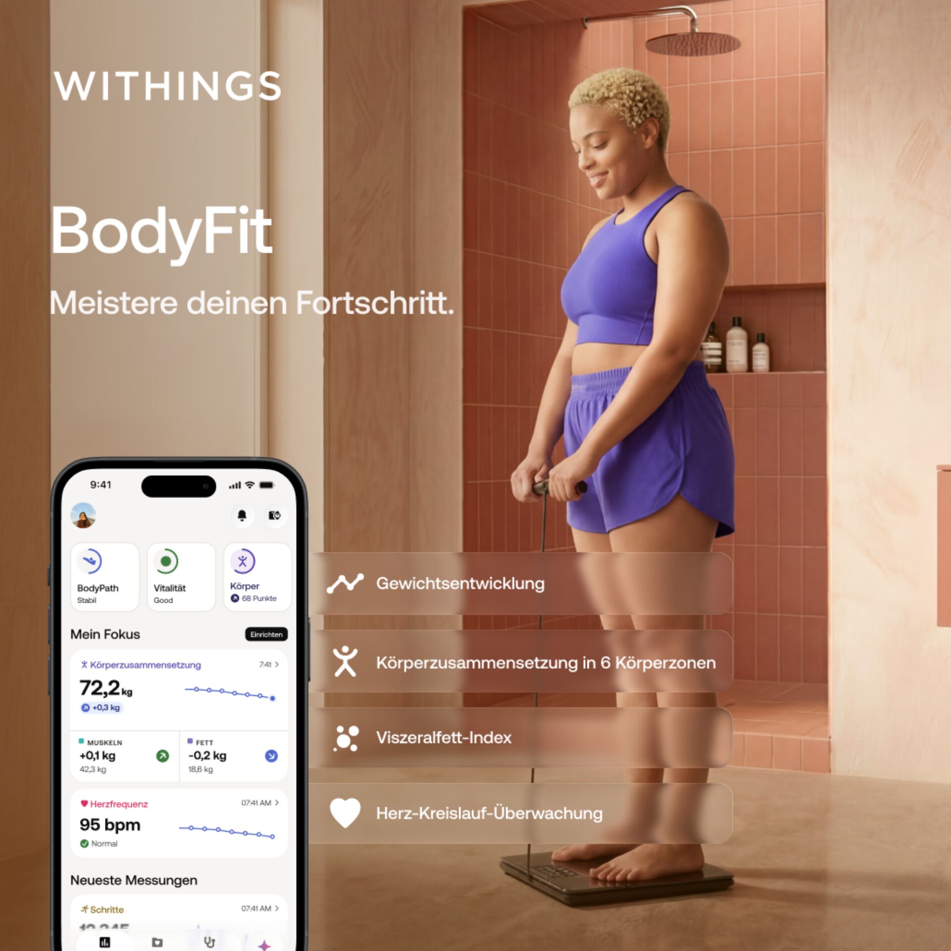 Fitness, BodyFit, Shirt, Shorts, Smart scale