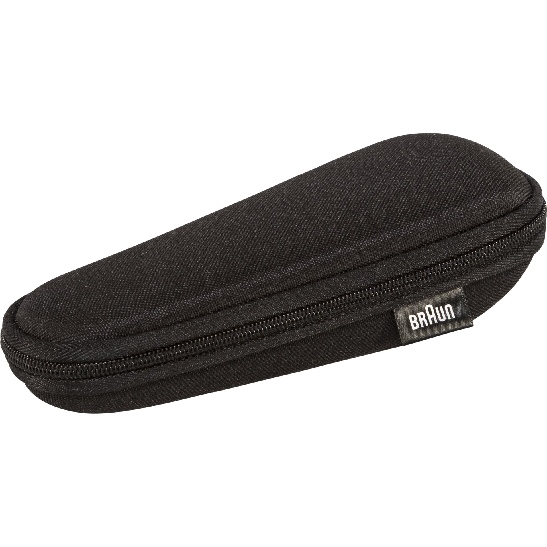 Etui, Brillenetui, Schwarz, Reißverschluss, Braun