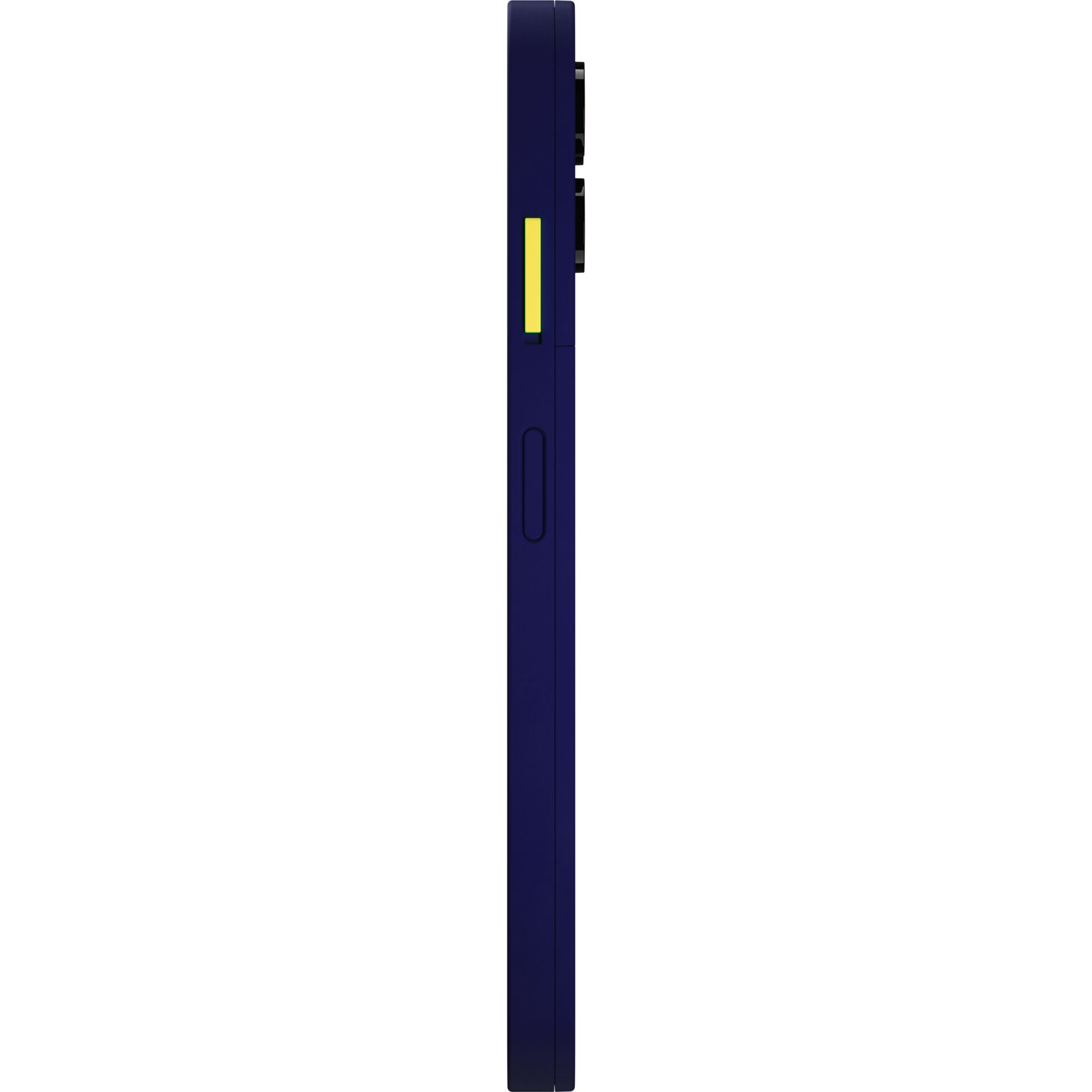 smartphone, blau, Seitenansicht, Tasten, gelbe Akzent