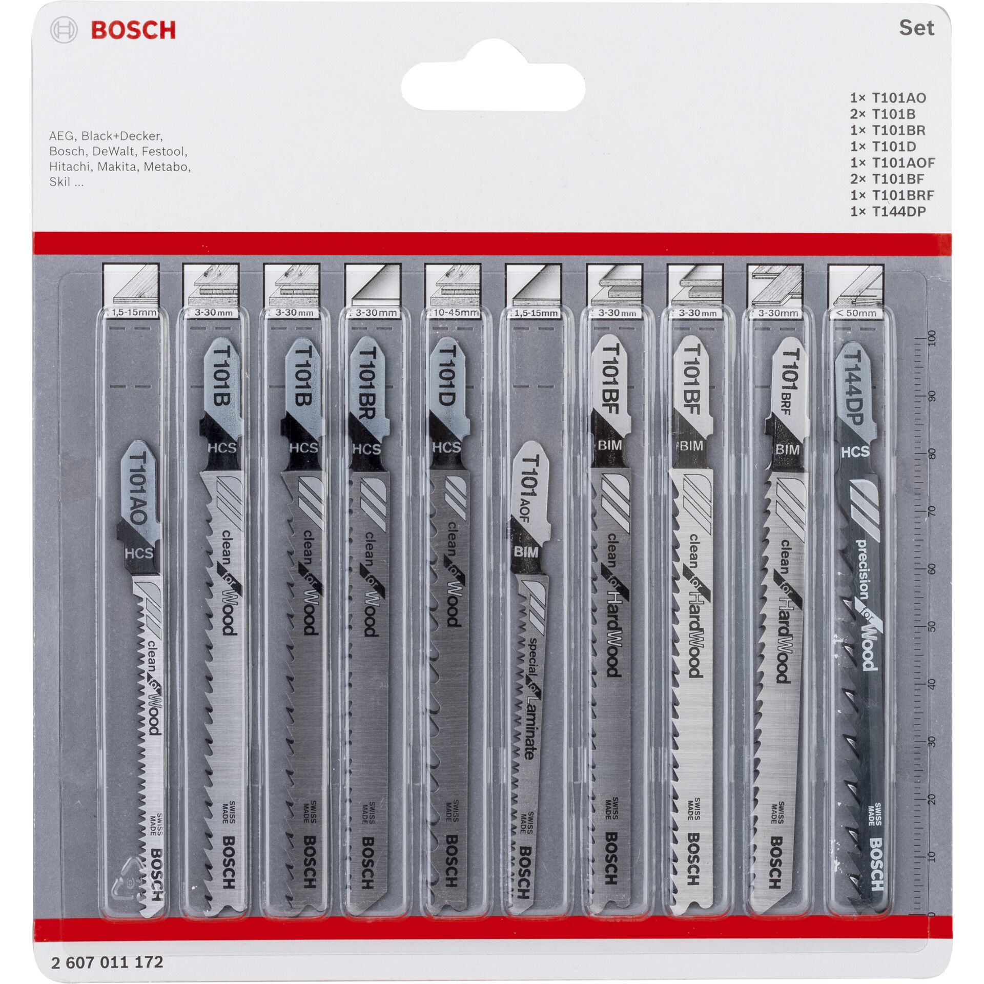 Bosch Blister Set STB  10-Stk. clean