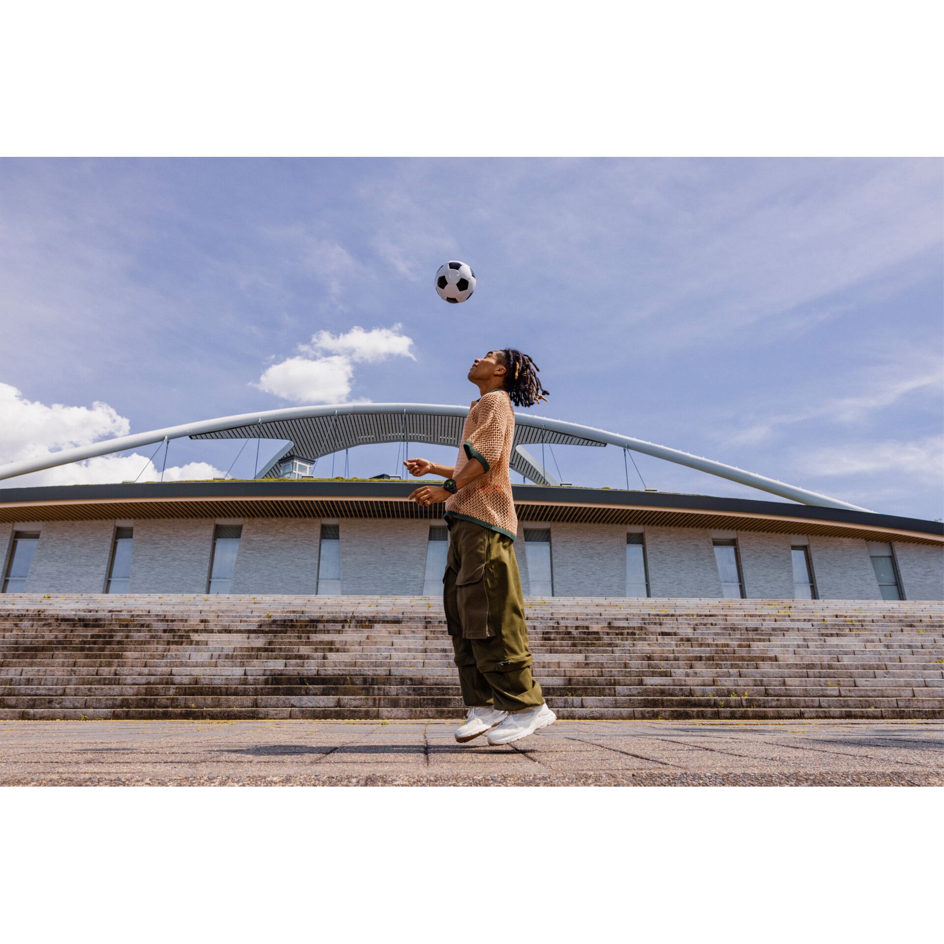 Fußball-Ball, Schuh, Person, Werfen, Fotografieren