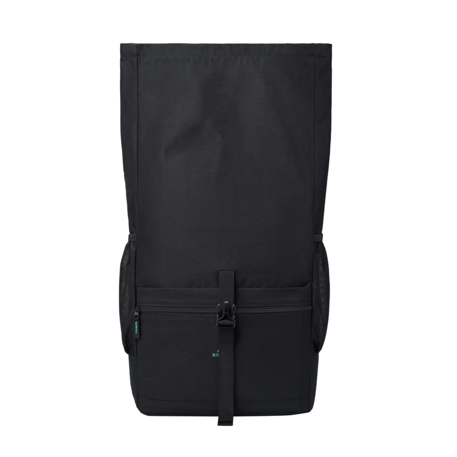 Rucksack, Rolltop-Verschluss, Schwarz, Reißverschlussfach, Mesh-Seitentaschen