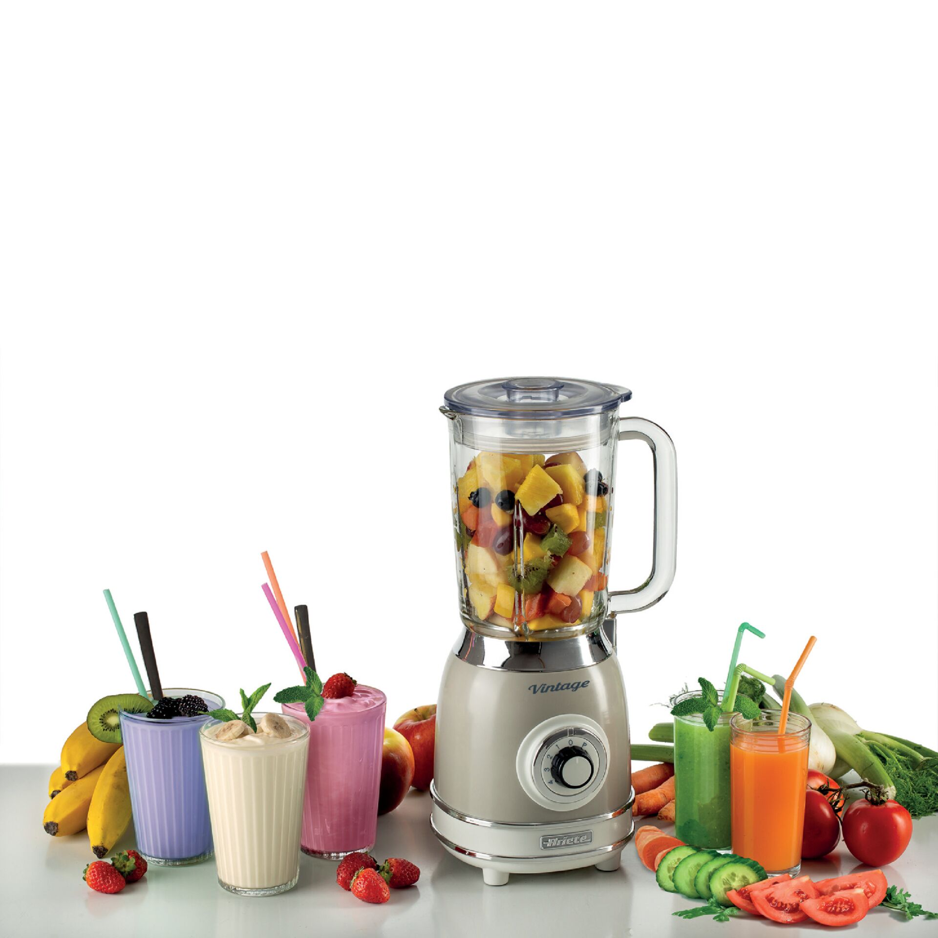 Blender, Küchenmaschine, Fruchtmix, Glasbehälter, Standleiste