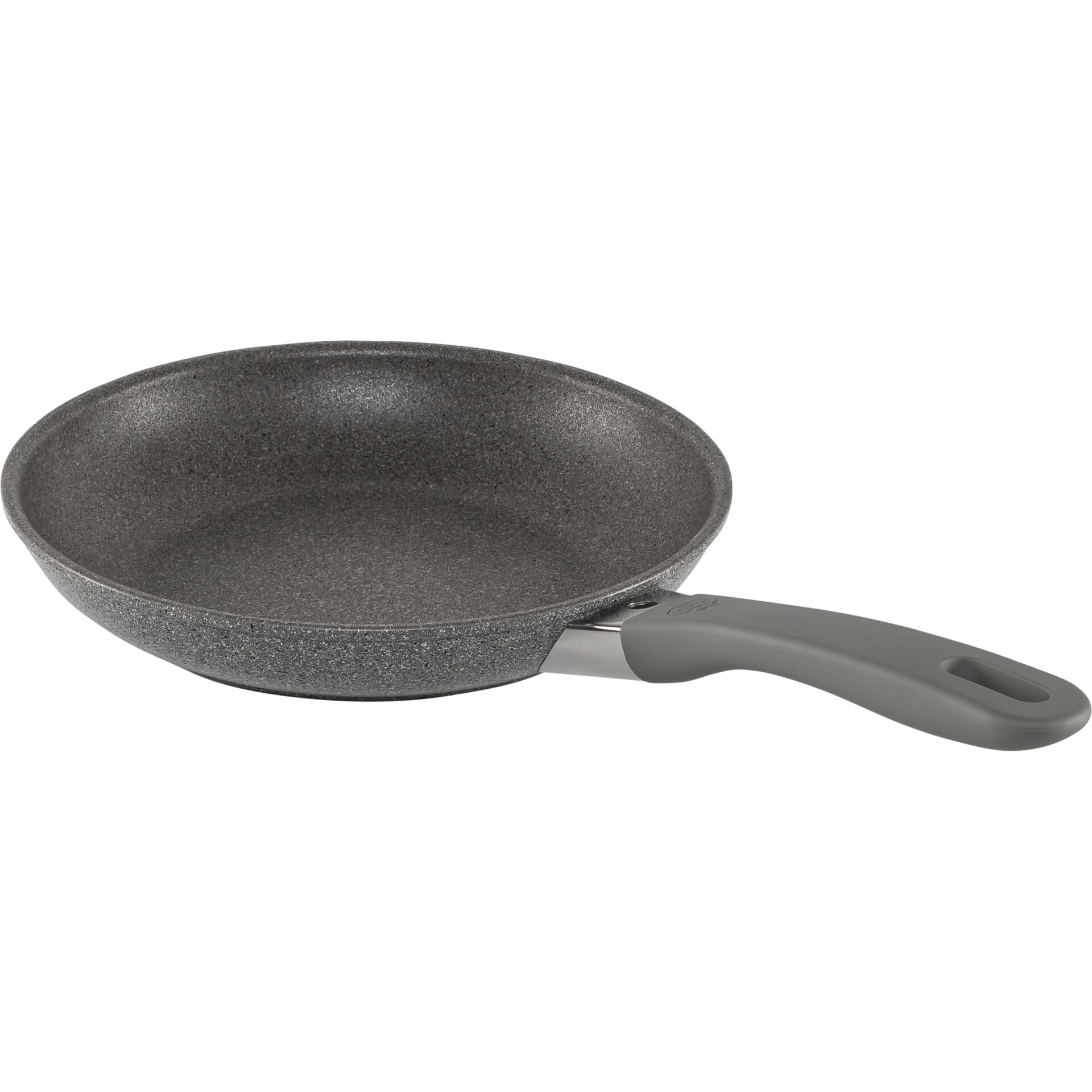 Pfanne, Antihaft, Steinoptik, Gussmaterial, Griff grau