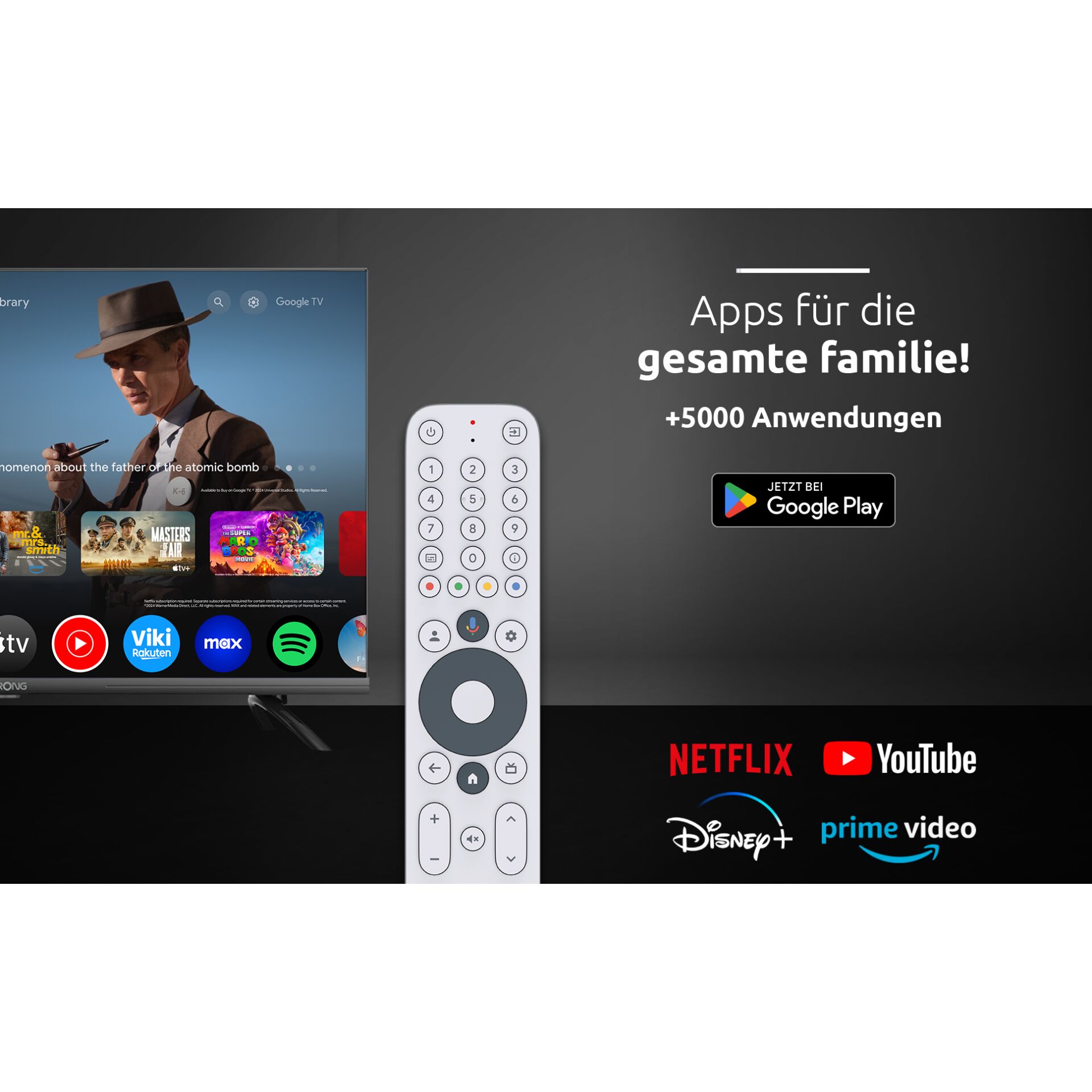 Fernseher, Smart-TV, Fernbedienung, Streaming, Apps