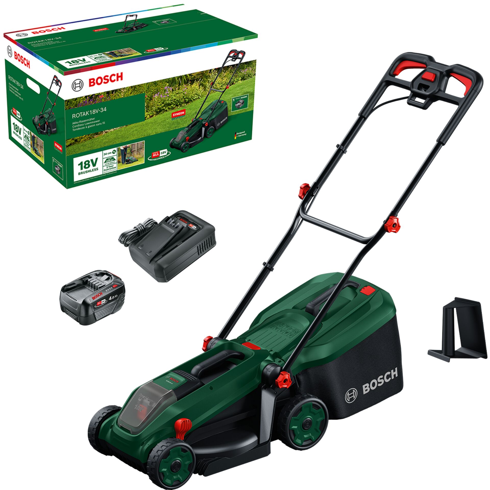 Bosch  Rotak 18V-34 Set  Akku-Rasenmäher