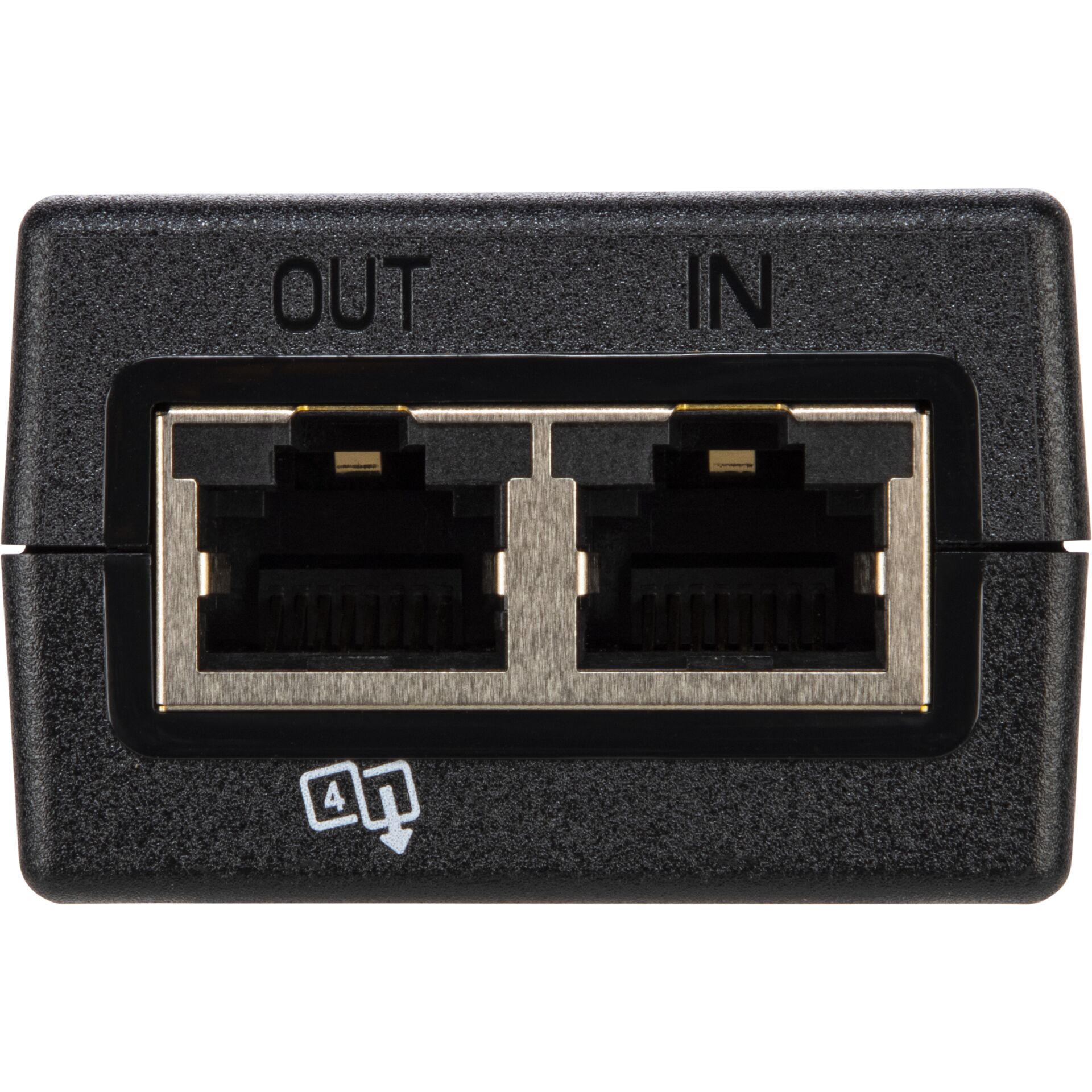 EthernetAdapter, RJ45, DualPort, OutIn, metallischer Anschluss