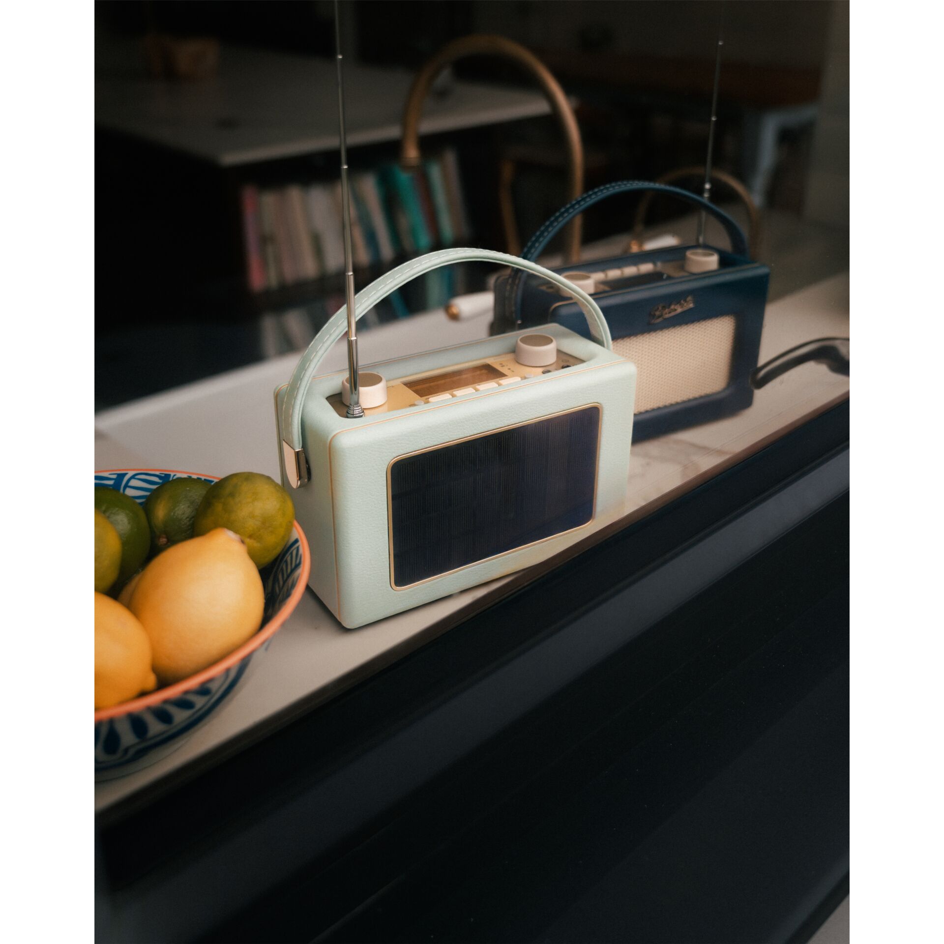 radio, portabel, bluetooth, mint, retro