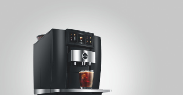 Kaffeemaschine, Espresso, Kaffeeautomat, Gehäuse schwarz, Kaffeetasse