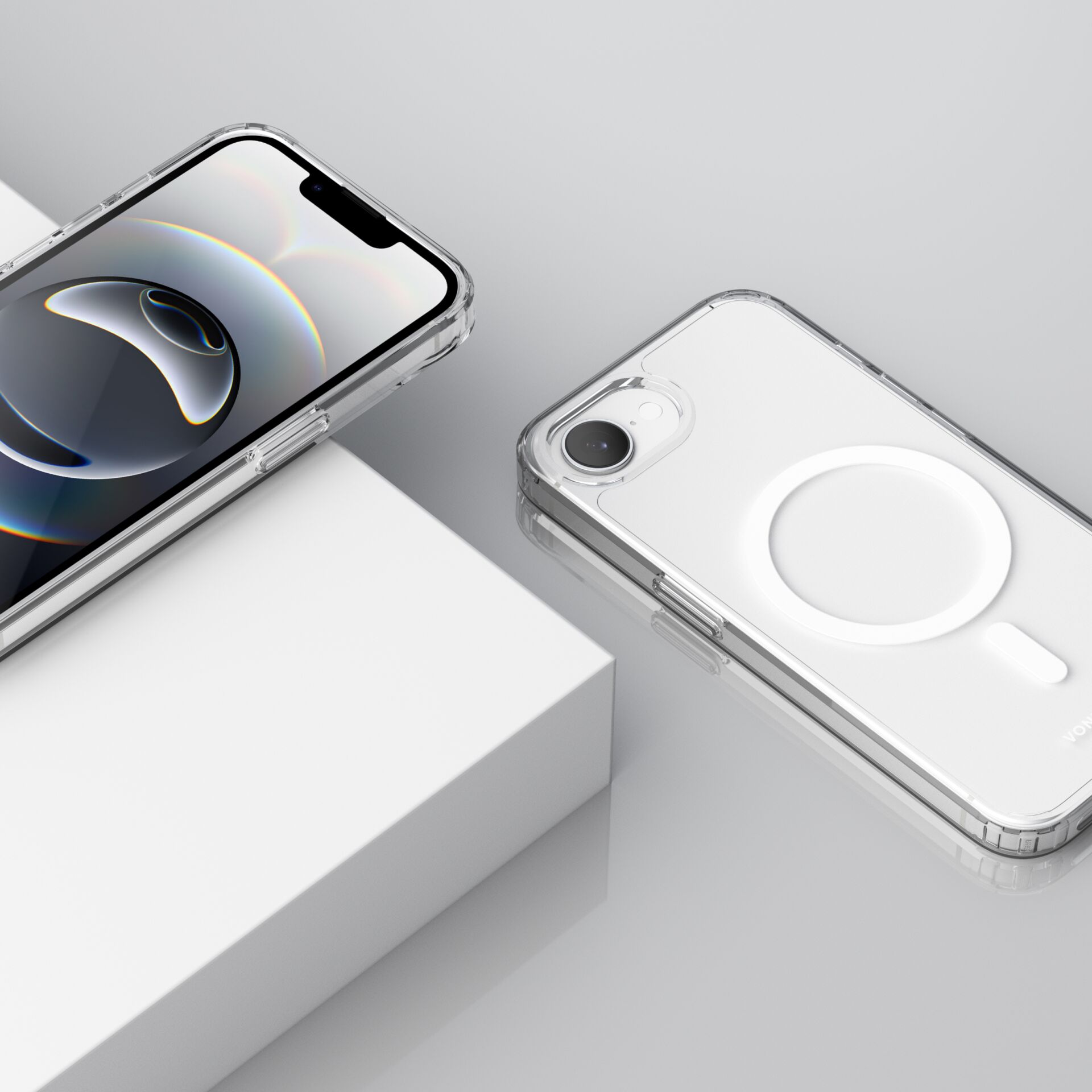 Smartphone, Hülle, Klare Hülle, Kabelloses Ladegerät, iPhone-kompatibel