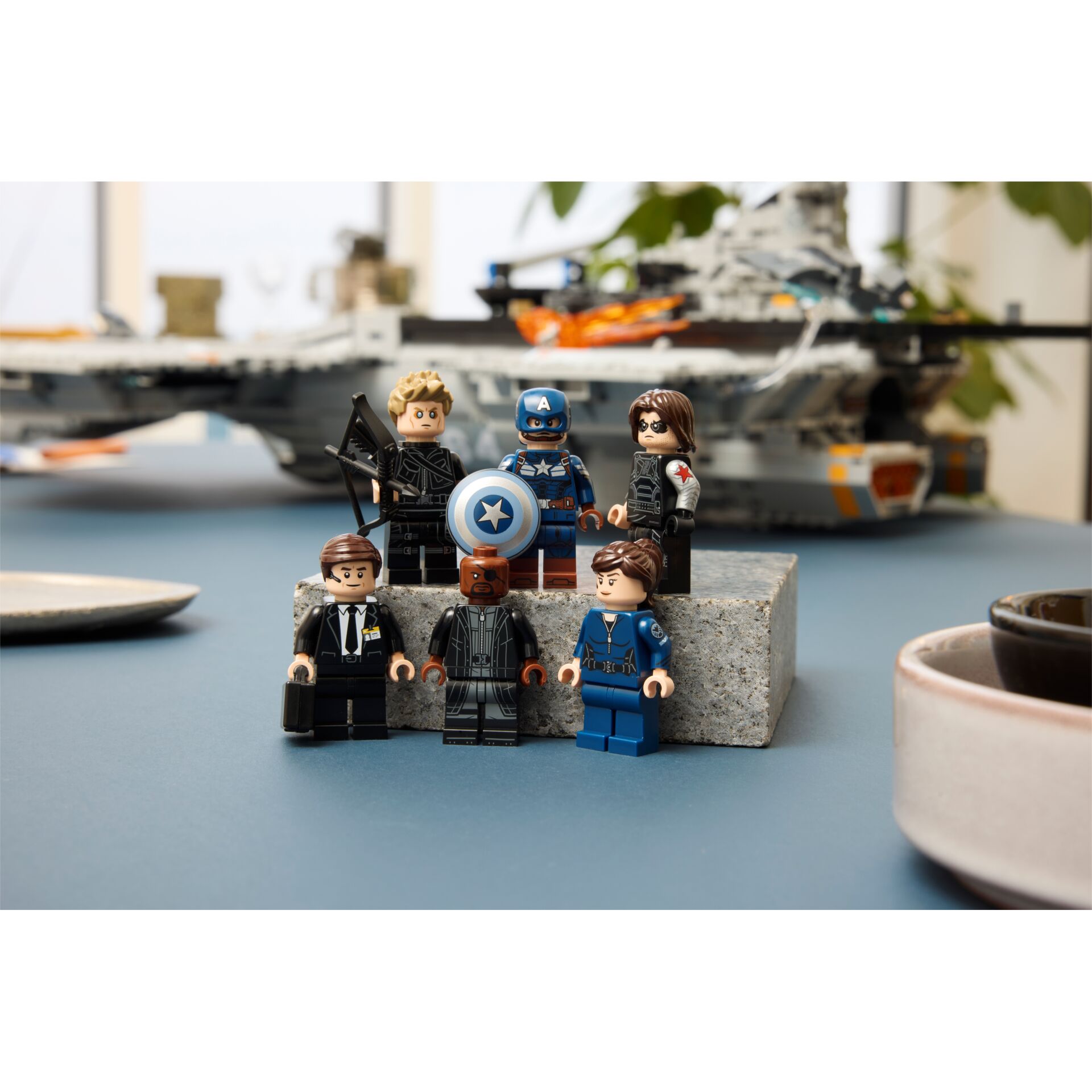 Lego, Figuren, Captain America, Schwarz, Blau, Superhelden, Miniaturfiguren