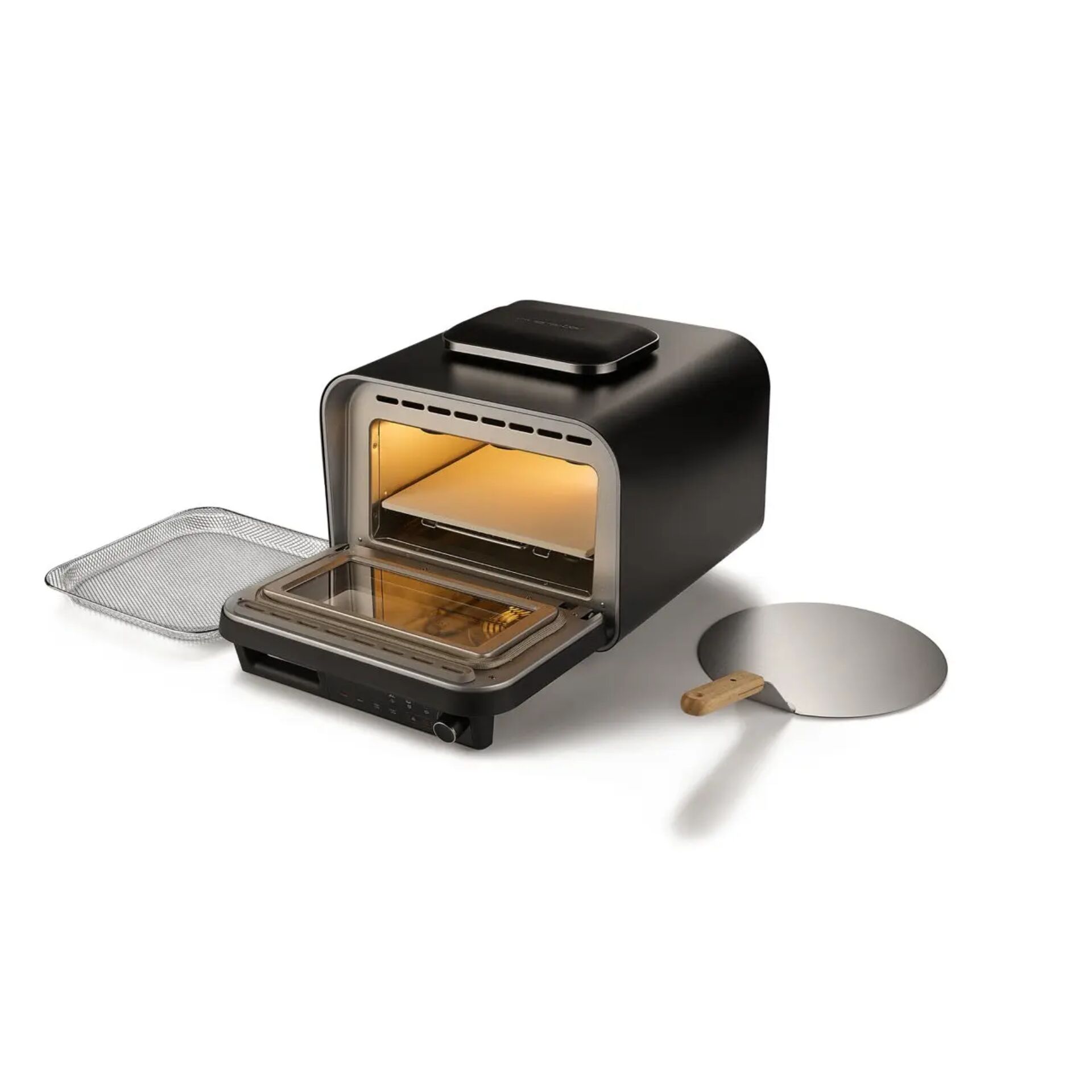 Kompakter Ofen, Mini-Backofen, Metallofen, Backofen mit Deckel, Backblech/Backblech-Set