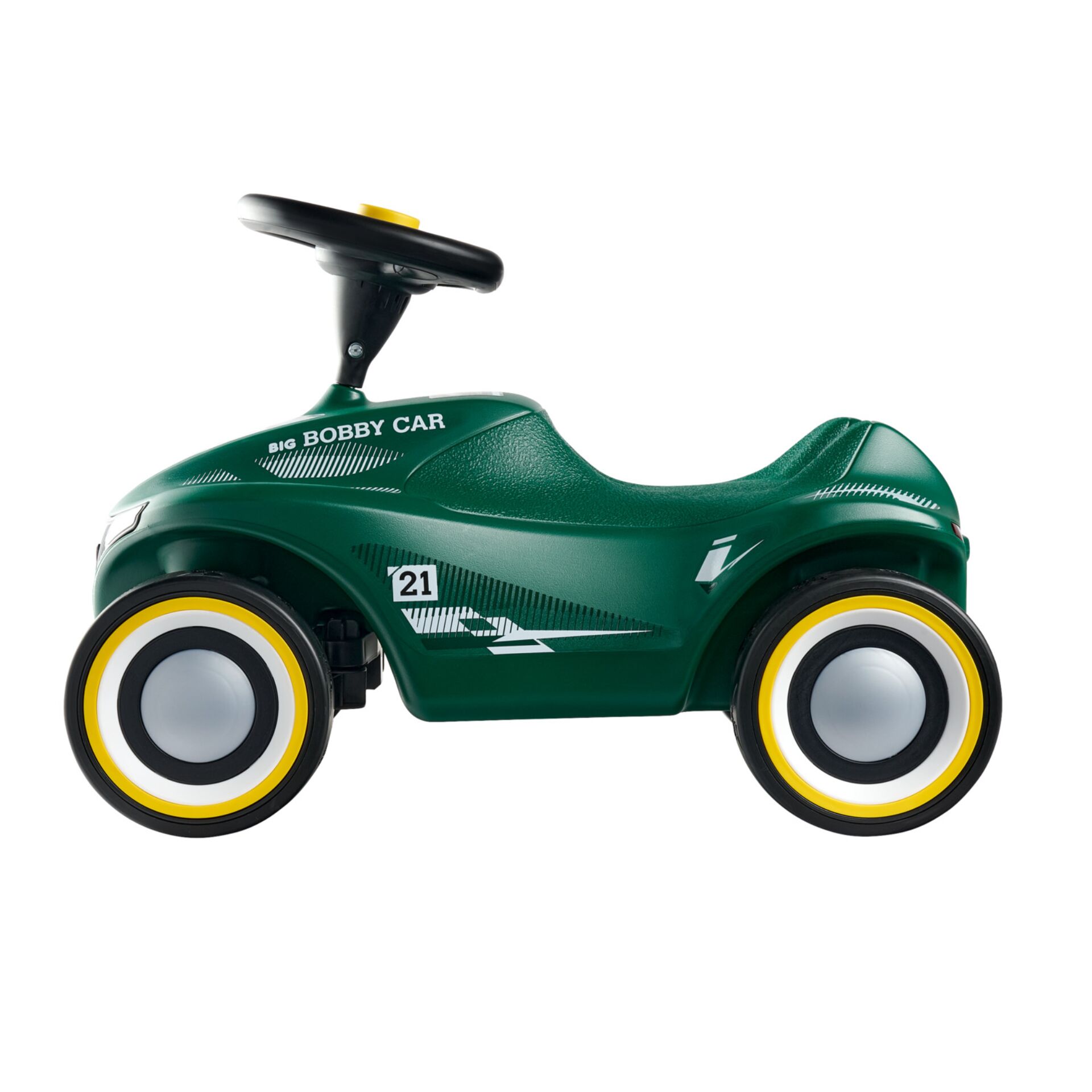 Rutschauto, Grün, Gelb Akzente, 4 Räder, Sitzendoli