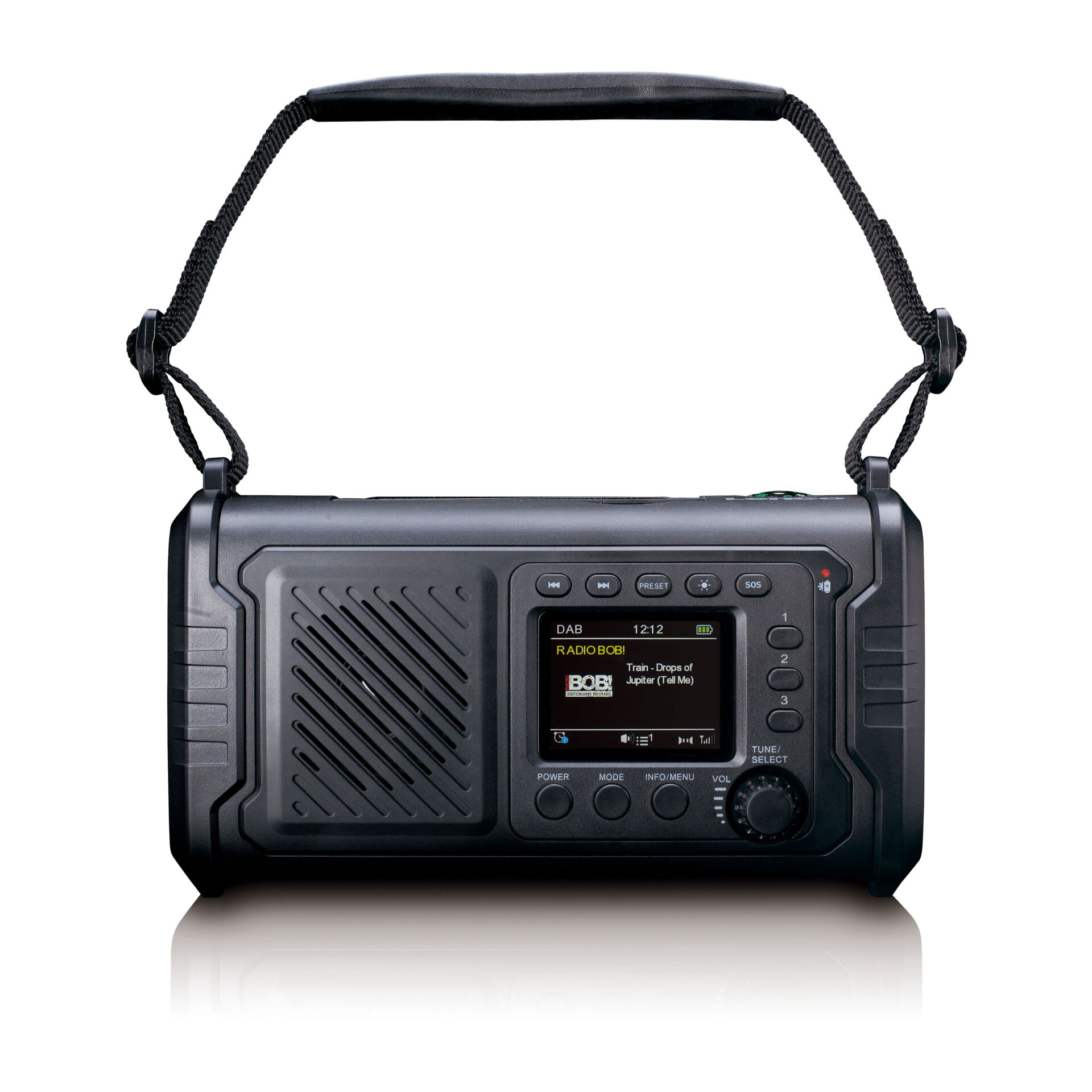tragebares Radio, DAB-Radio, tragbarer Lautsprecher, digitales Display, Knopfsteuerung