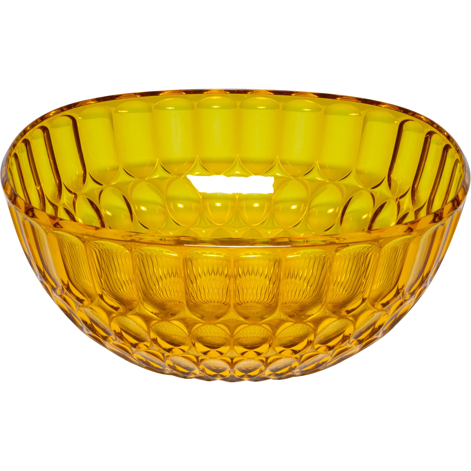 Glas-Schüssel, gelbe Schüssel, texturiertes Glas, Blasenmuster, transparentes Glas