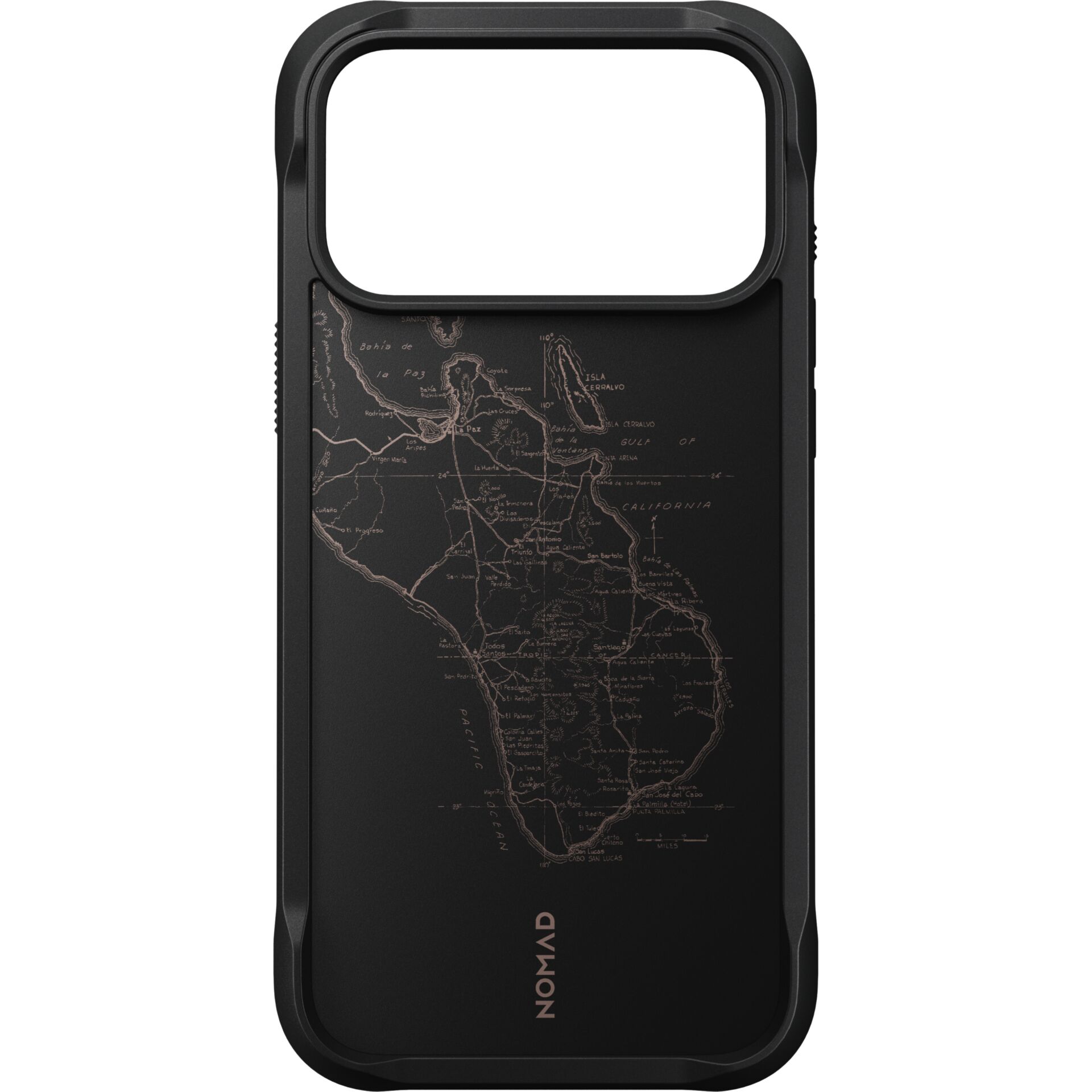Hülle, Smartphone-Hülle, Karte, Schwarz, NOMAD