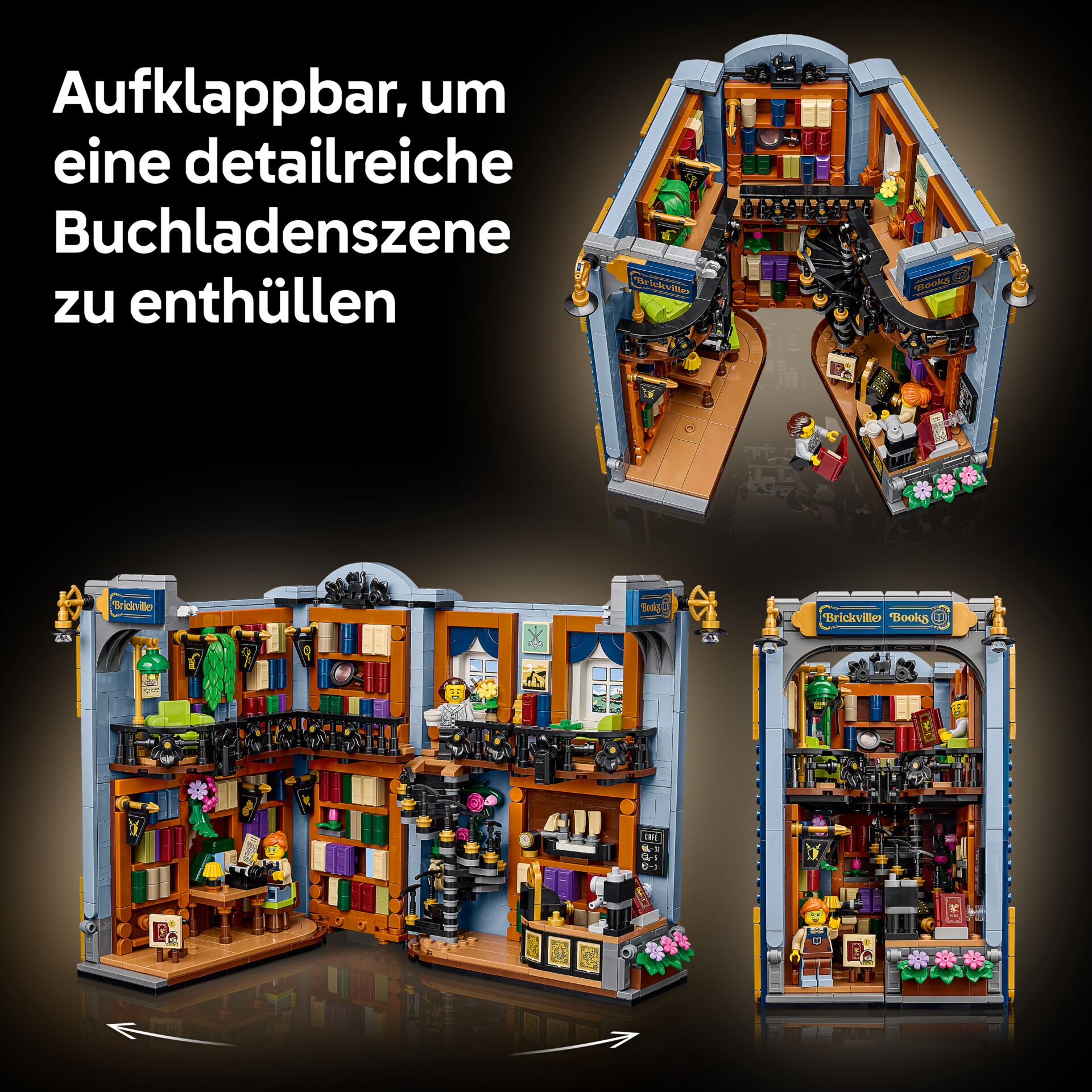 Lego, Brick, Bücherladen, Bücherregal, Miniatur