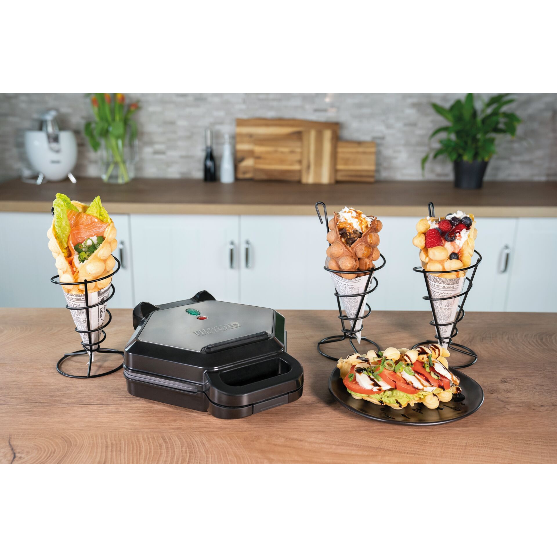 Präsentation des Essens, Sahne, Eiscreme, Brunch, Soft-Serve-Eiscreme