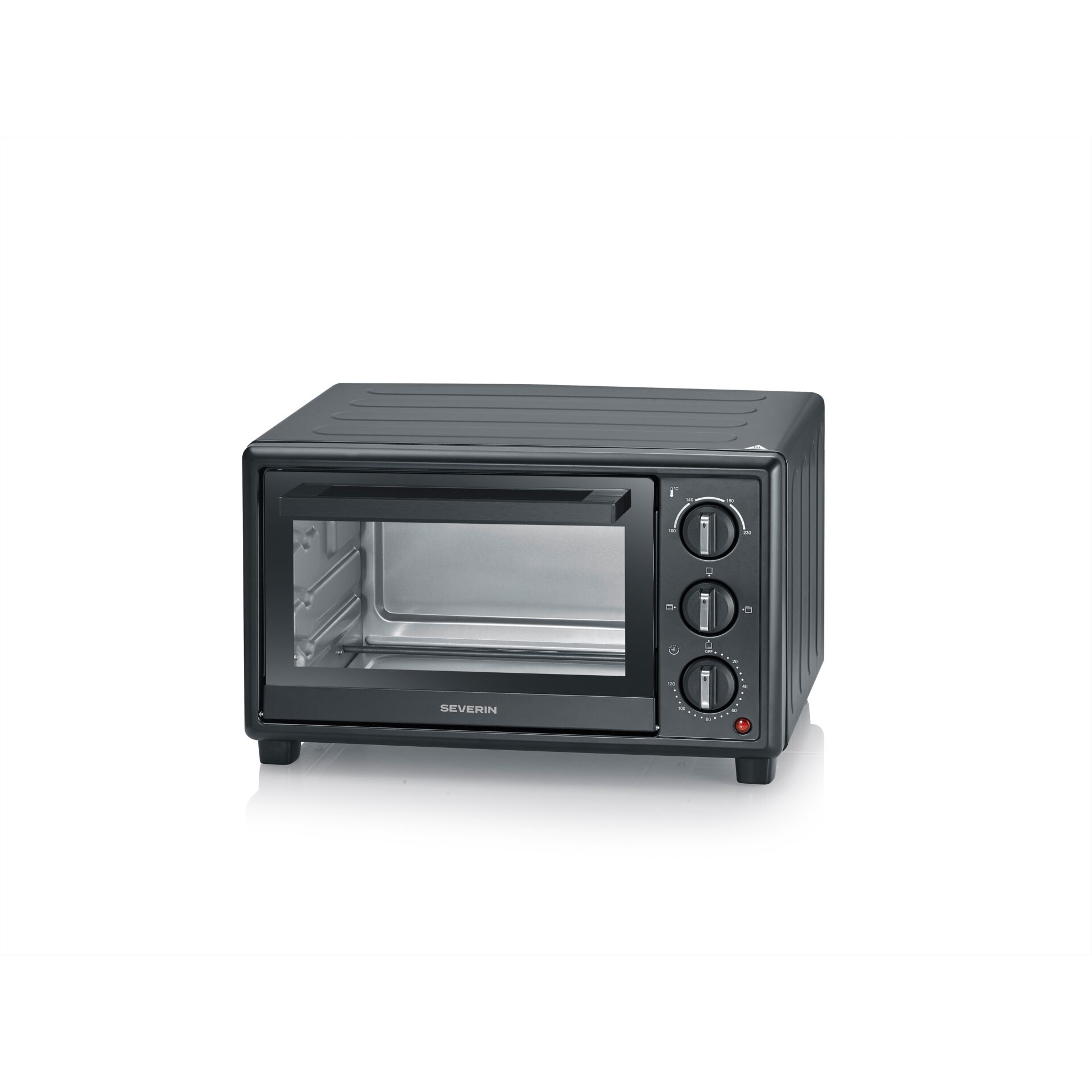 Mini-Backofen, Toasterofen, 3-getrieb, Schwarz, Küchengerät