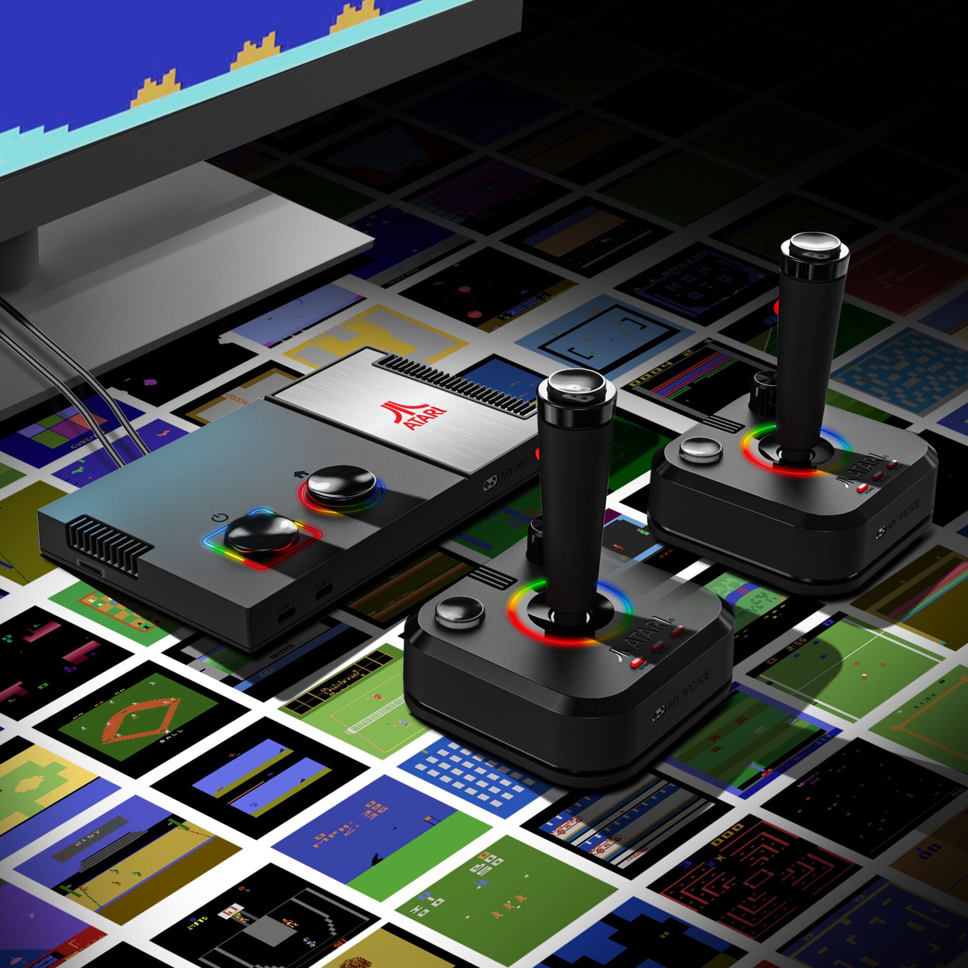 retro-gaming, joystick, controller, console, cable