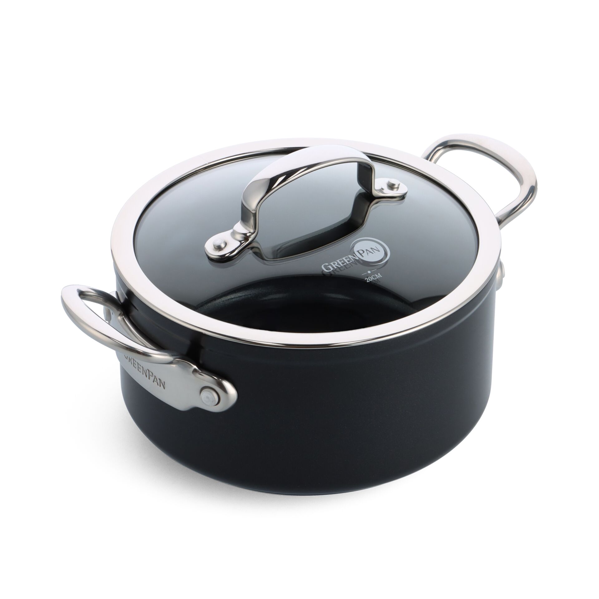 GreenPan Barcelona Pro  Kasserolle 20cm Schwarz