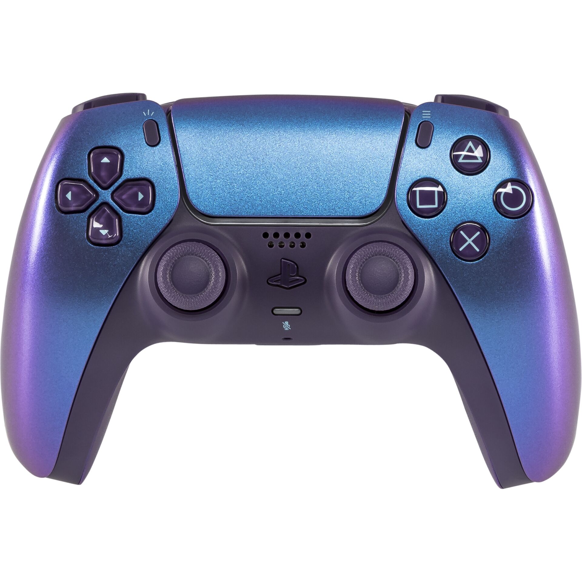 PlayStation-Controller, DualSense, drahtloser-Controller, blau-lila-verlauf, Gaming-Zubehör