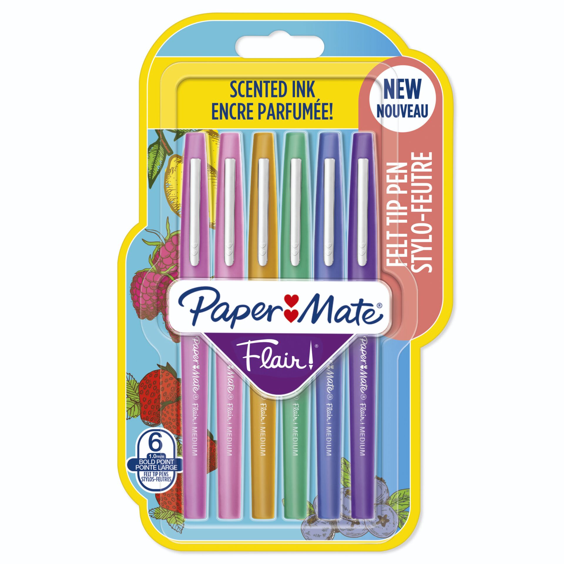 1x6 Paper Mate Flair Filzstifte  Scented M