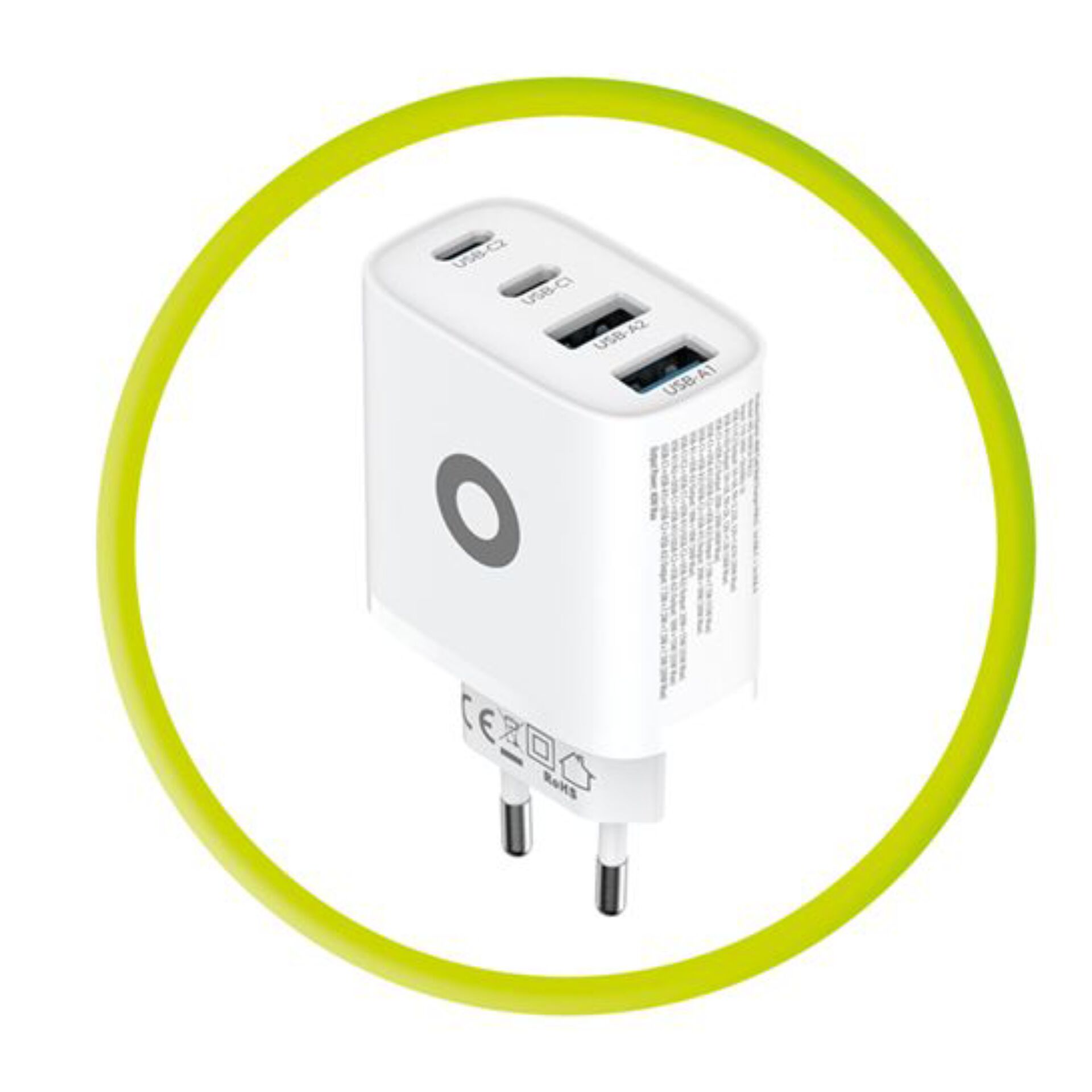 Ladegerät, USB-Ladeadapter, Mehrfachstecker, USB-A, EU-Stecker