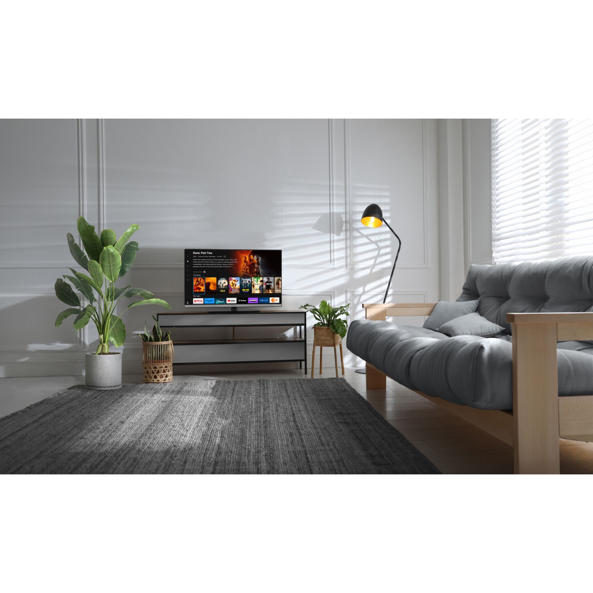 Innenarchitektur, Wohnzimmer, Couch, Pflanze, Überwachen