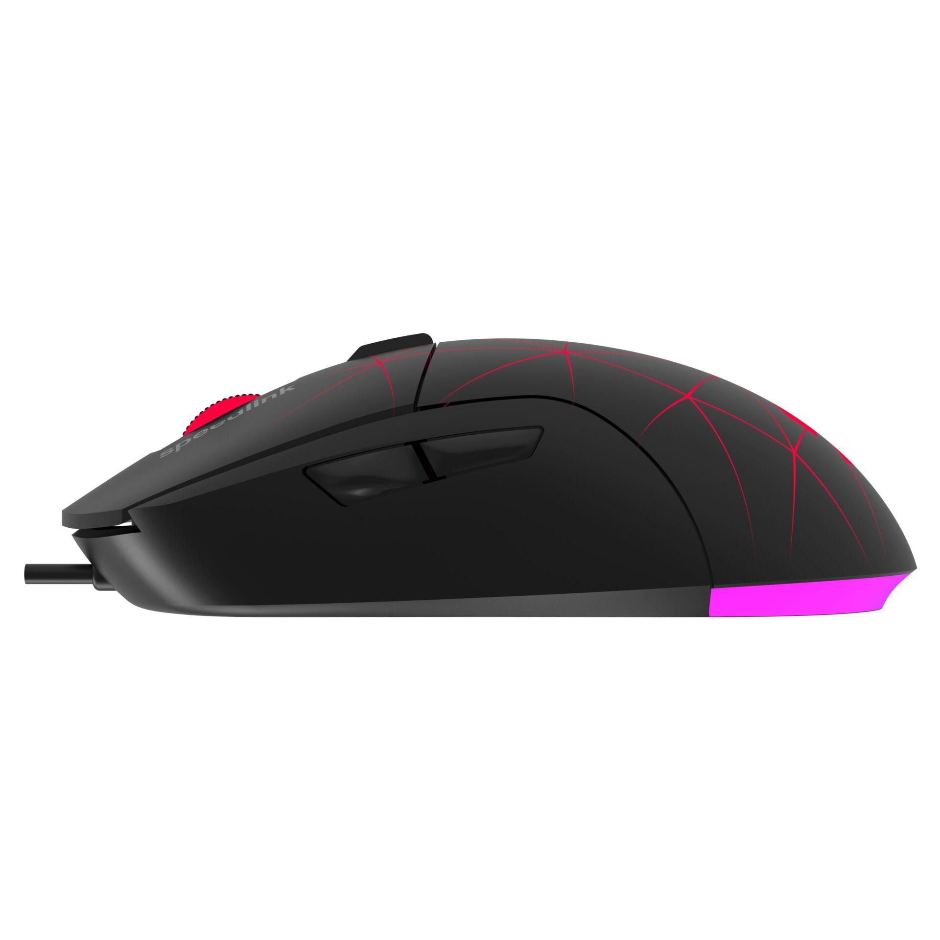 Gaming Maus, Schwarz, RGB Akzente, Gewinde, Ergonomisch