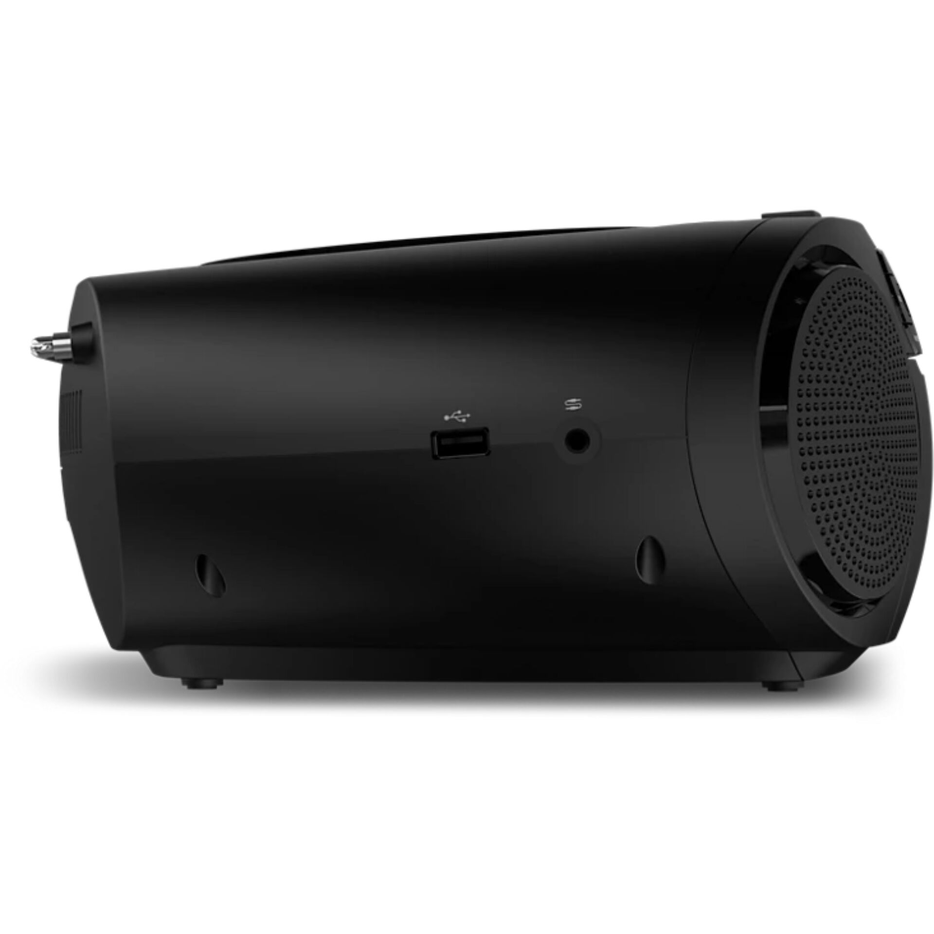 CD-Player, Plattenspieler, FM-Radio, Bluetooth, schwarz, Lautsprecher, Bluetooth, USB, Klinke, Kompakt