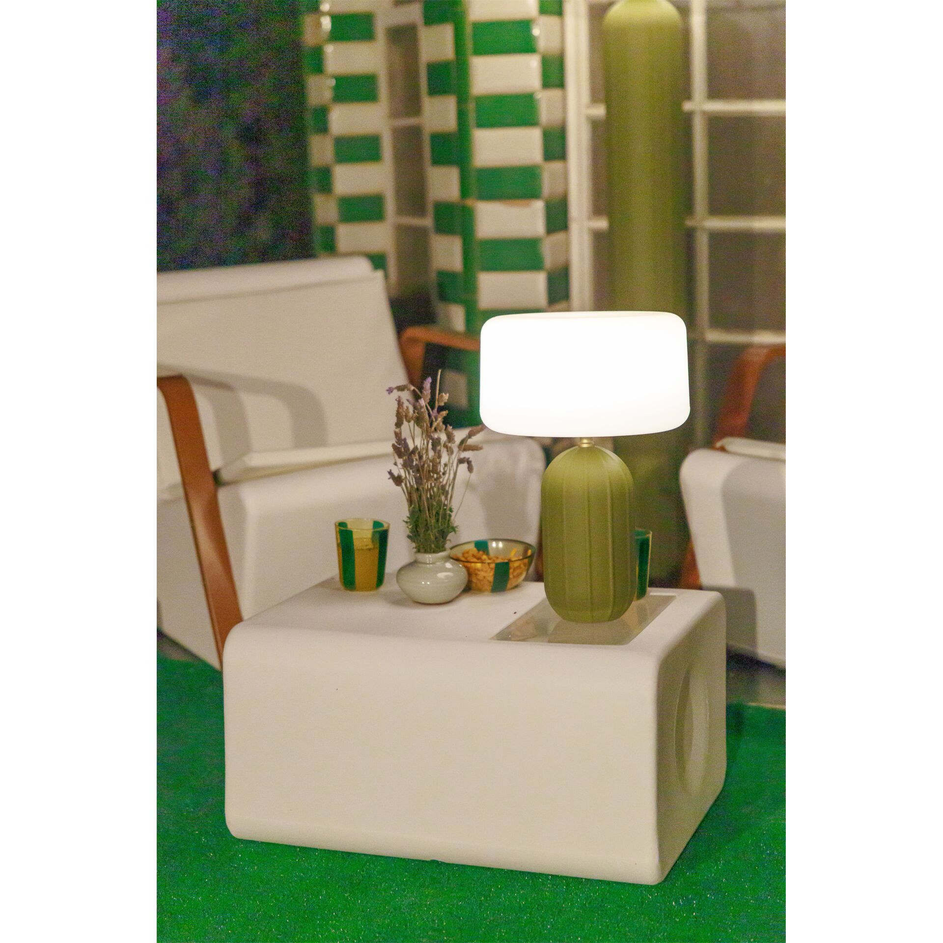 Tischlampe, Grün, Lampengestell, Wohnzimmerdekoration, Vase
