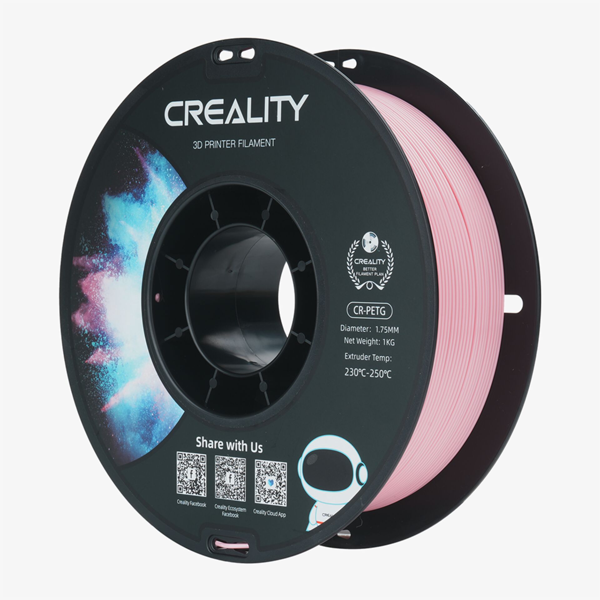 3D-Druck-Filament, PLA-Pink, Filament-Rolle, Durchmesser-1.75mm, 1kg