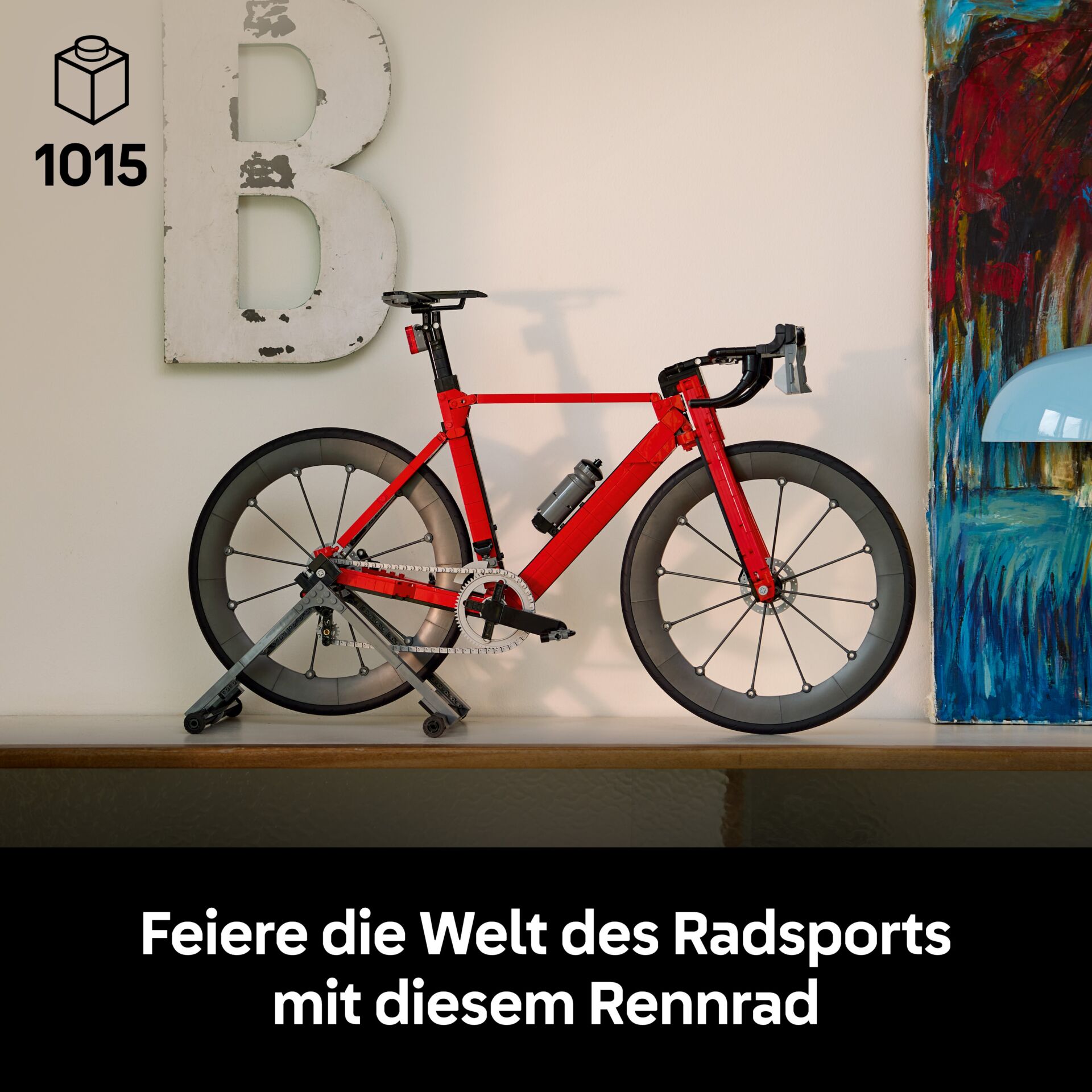 rotes Fahrrad, Rennrad, Aluminiumrahmen, Flasche, Bike-Setup