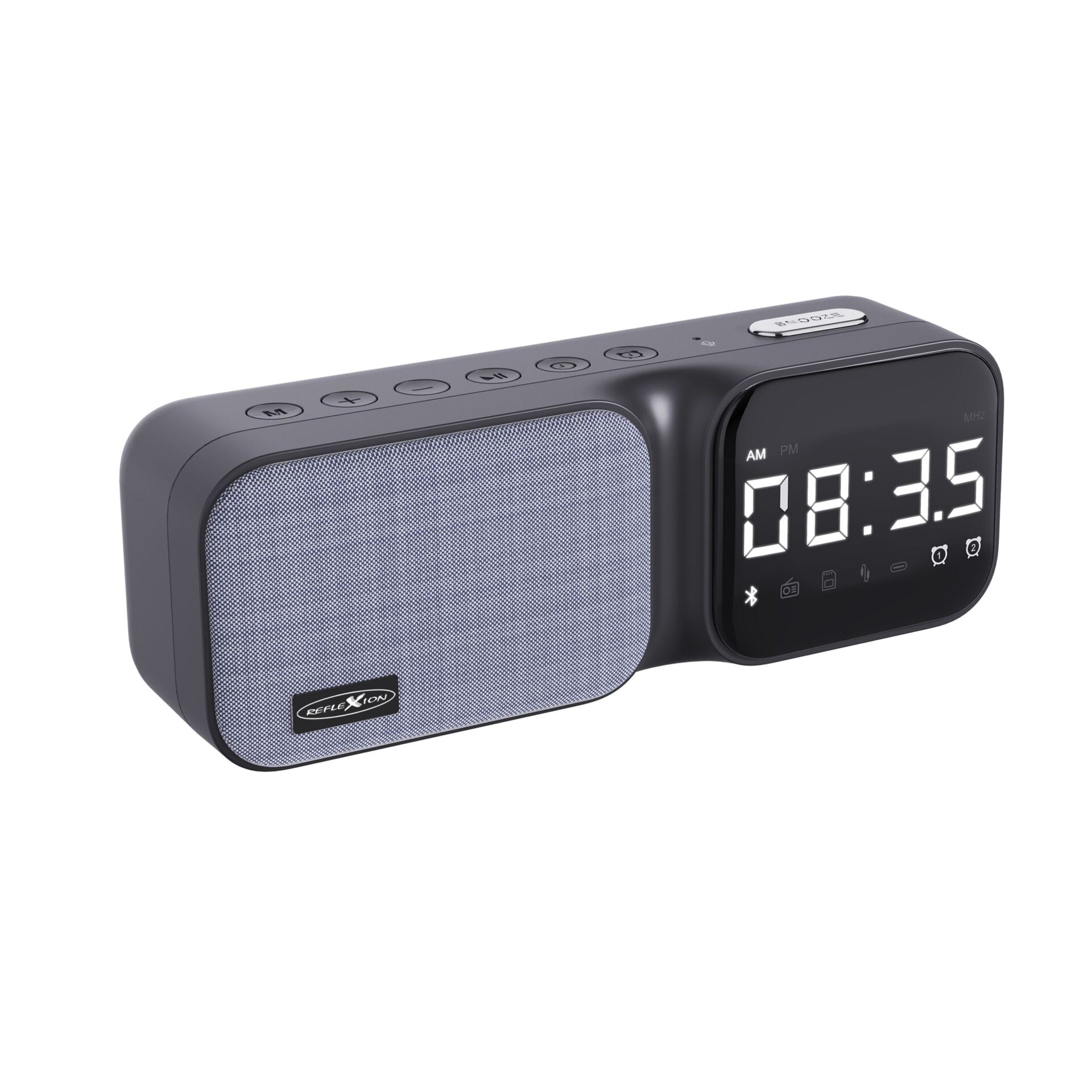 digitaler wecker, Wecker mit Alarm, Bluetooth-Lautsprecher, Dualanzeige, USB-Anschluss