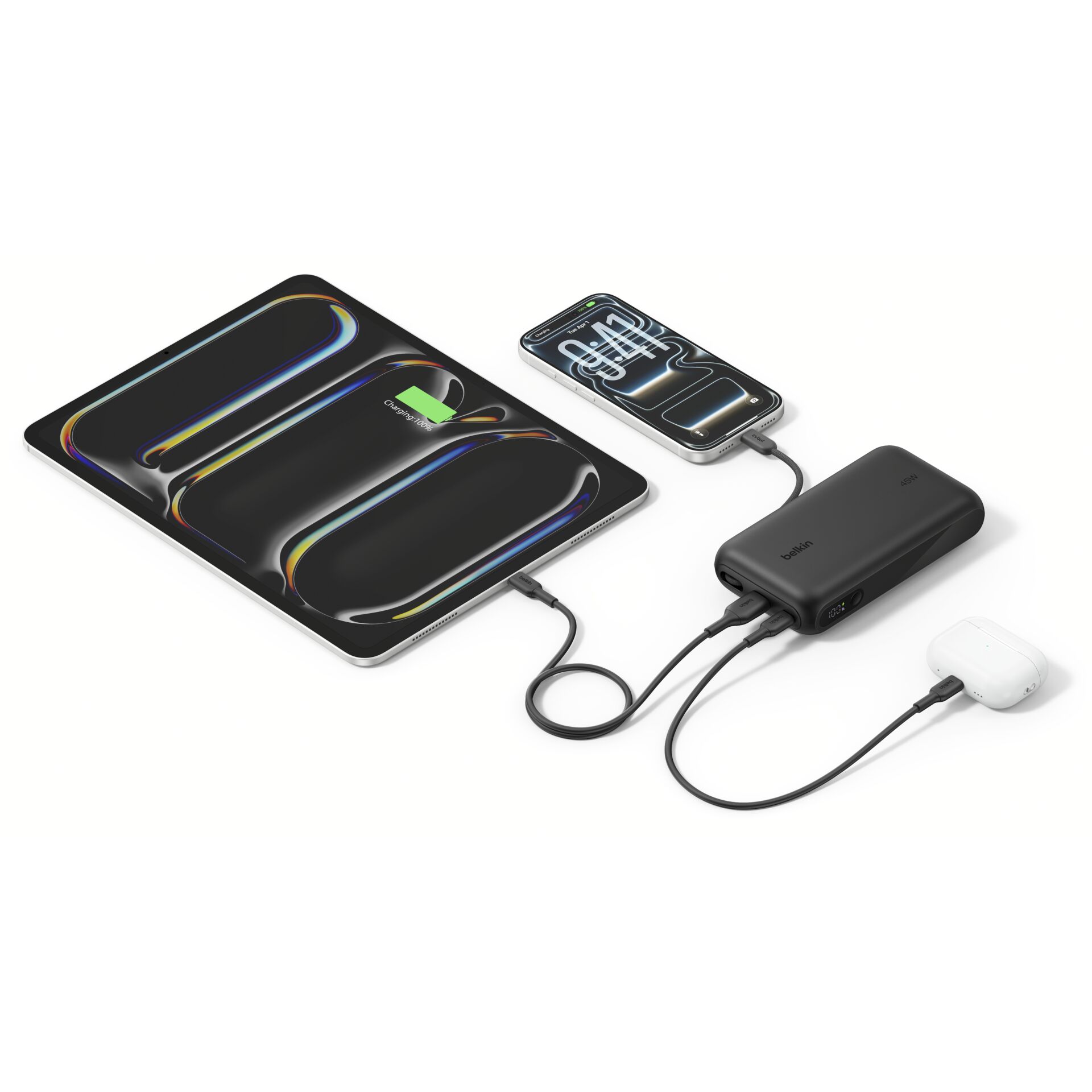 tablet, drahtloses ladegerät, powerbank, magnetisches laden, airpods-hülle ladegerät