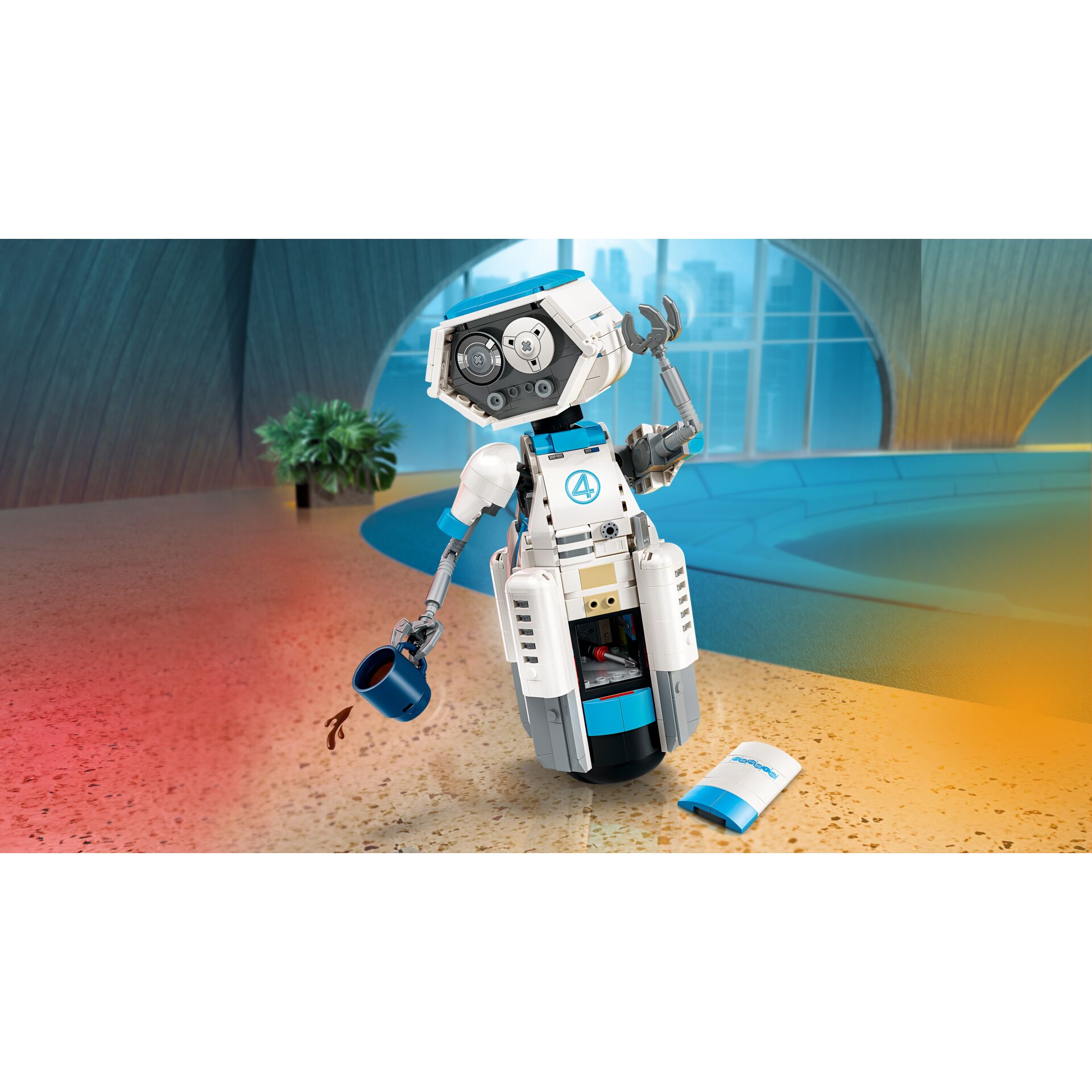 roboter, android, weiß-blau, Spielzeug, Lego