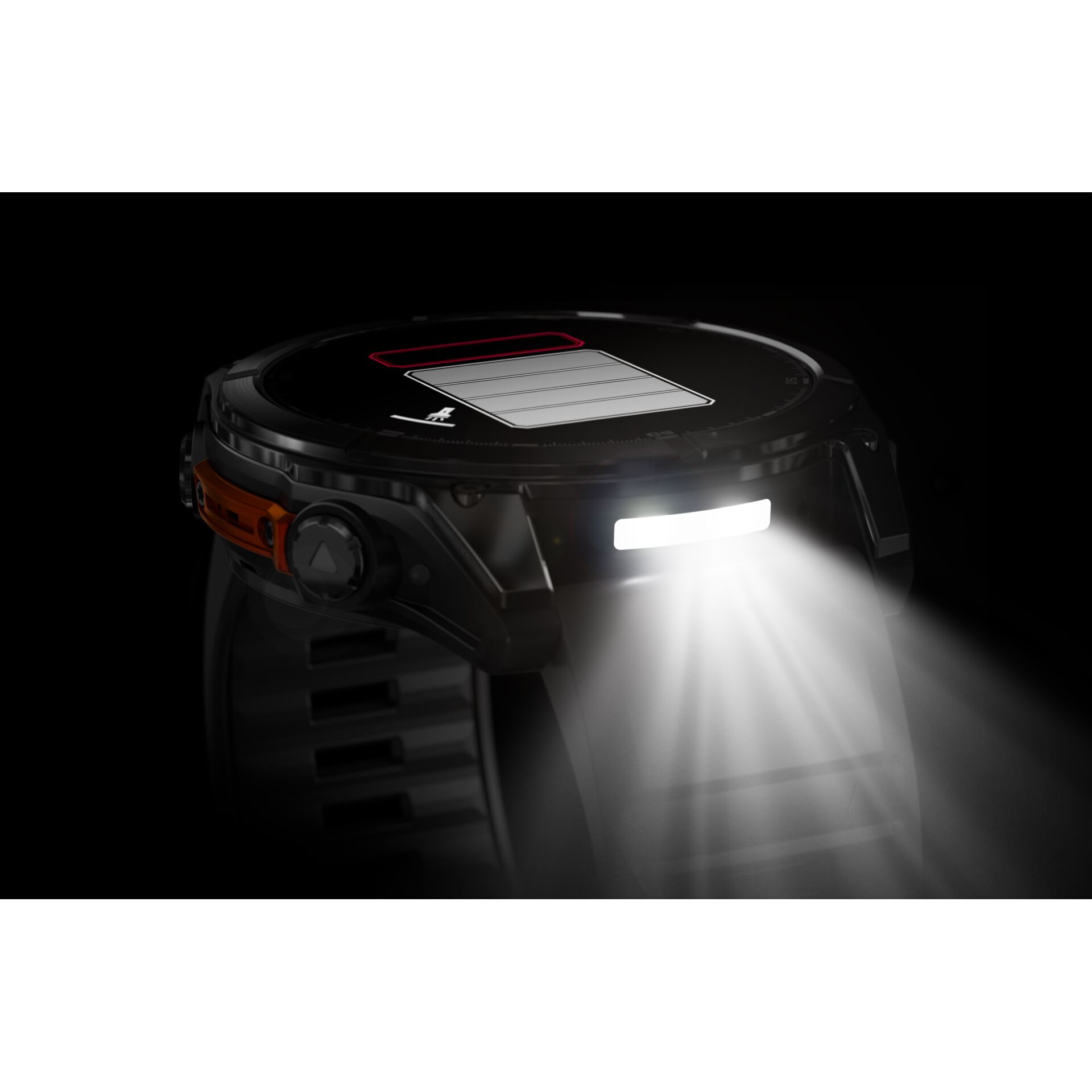 Uhr, Smartwatch, LED-Licht, Rundes Gehäuse, Sportuhr