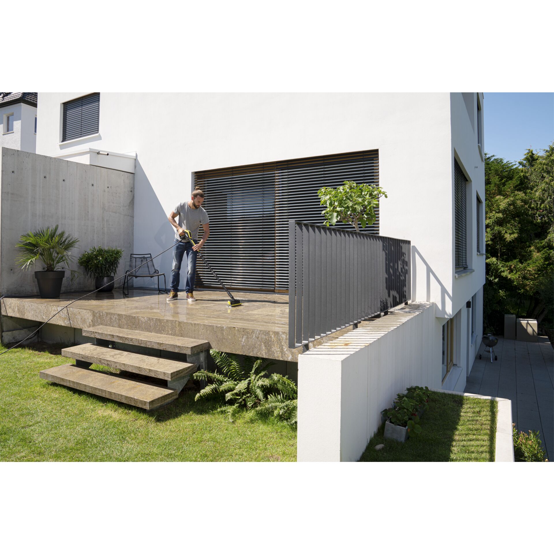 Innenarchitektur, Handlauf, Gras, Pflanze, Person