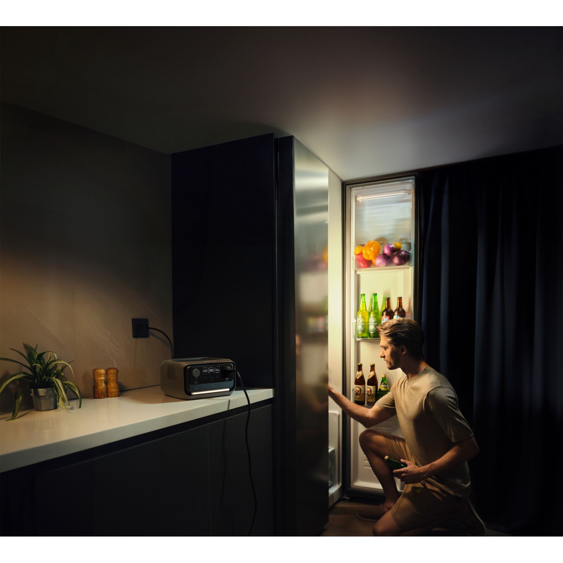 Person, Portrait, Schuh, Kühlschrank, Pflanze