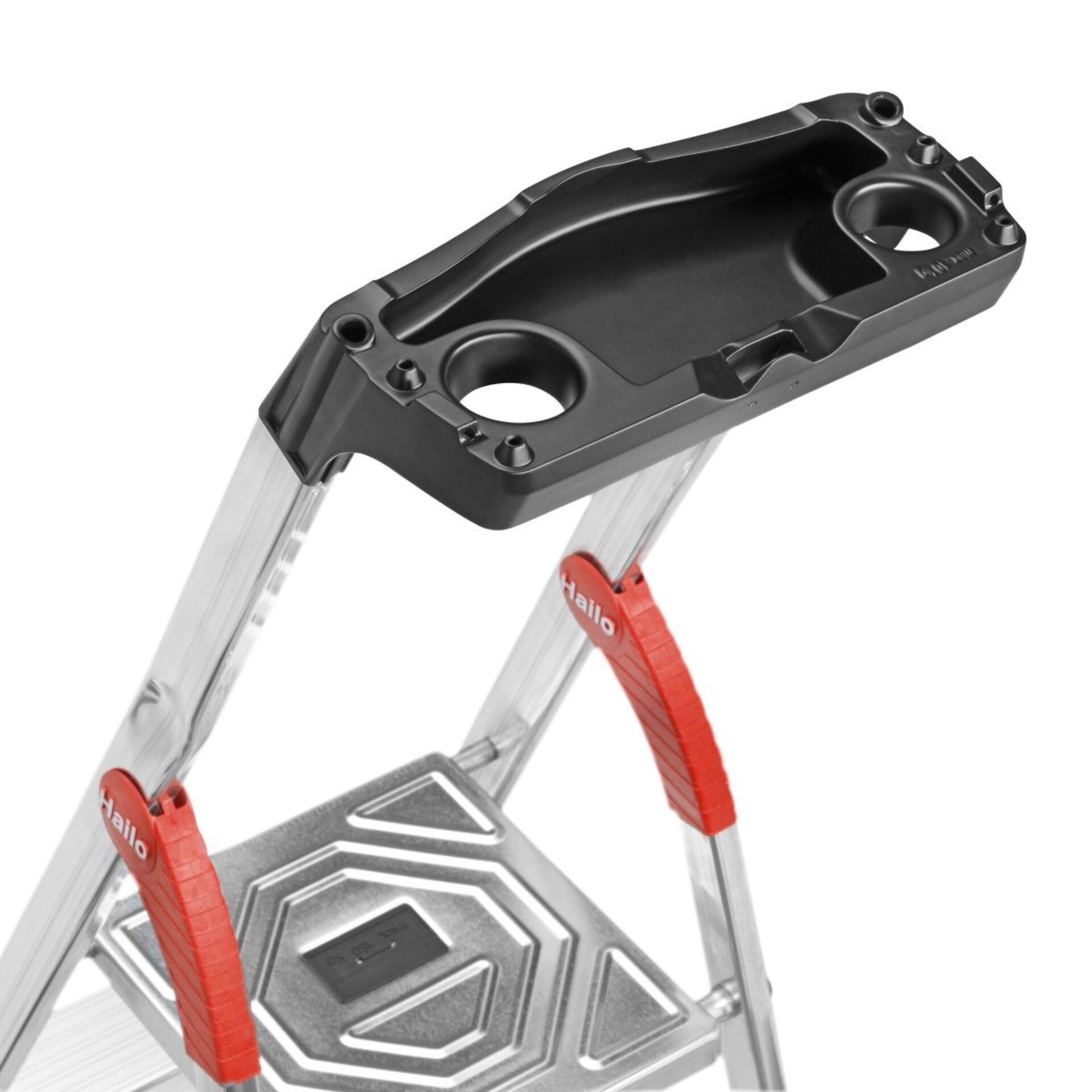 hakenleiter, loftleiter, aluminium, klemmplattform, stufenleiter