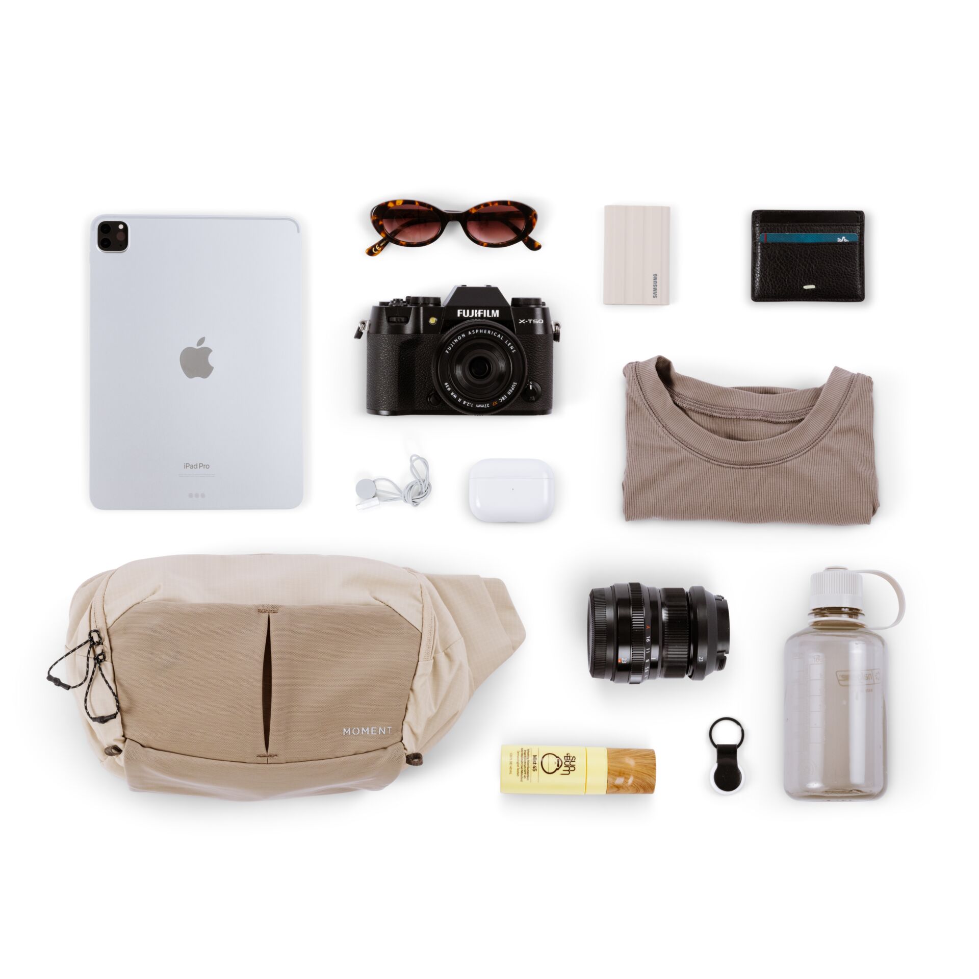 kamera, kameraausrüstung, tasche, ladegerät, flasche