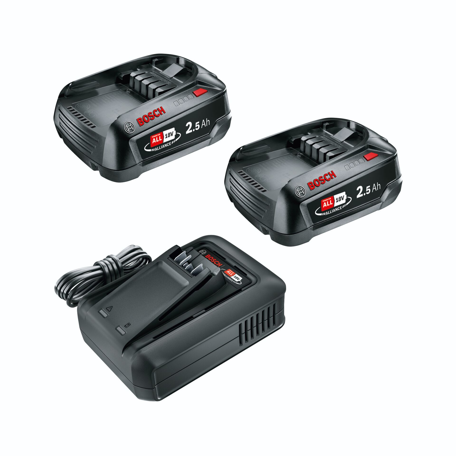 Bosch Starter-Set 18V  2x 2,5AH Akku + Ladegerät
