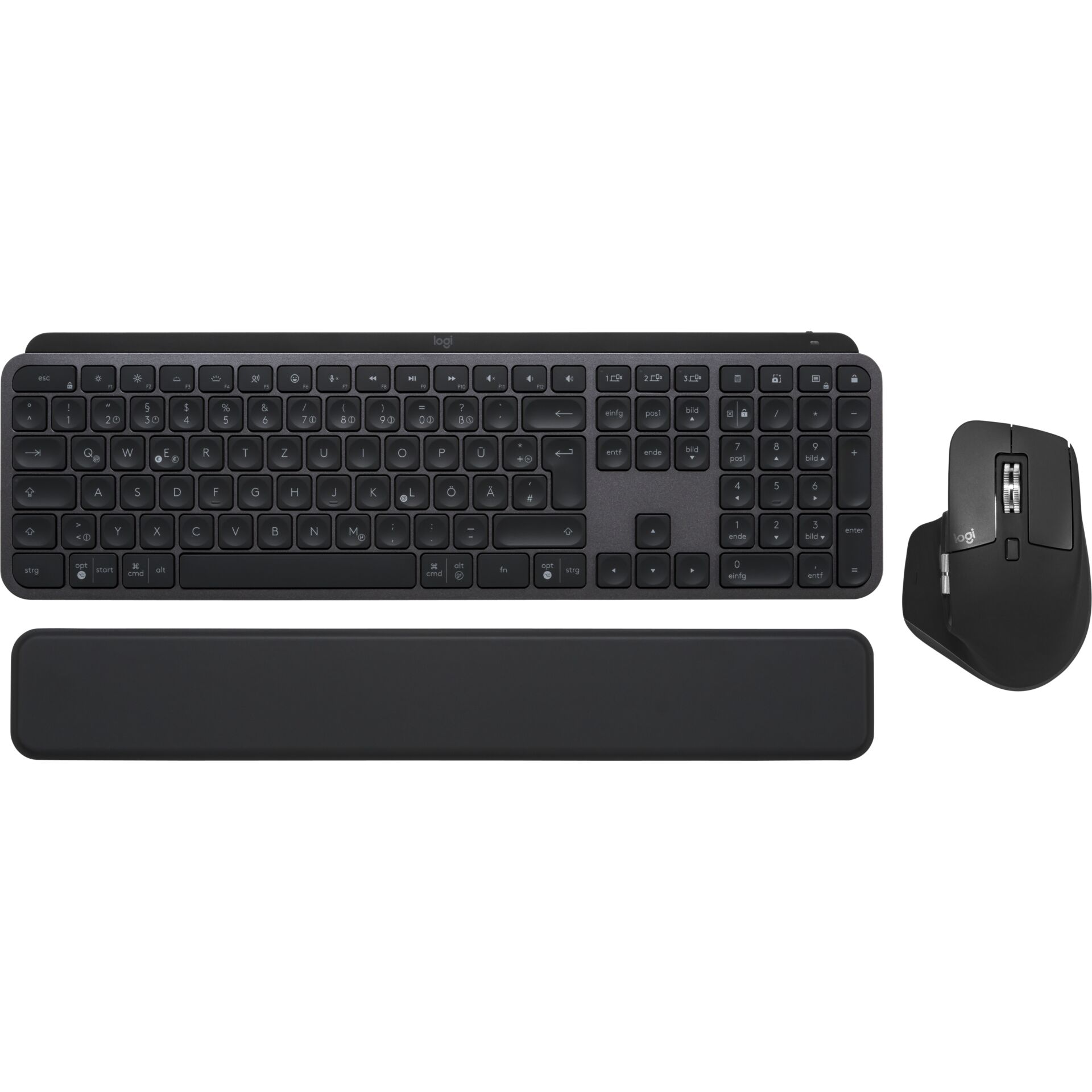 Tastatur, Kabelgebunden, QWERTZ, Schwarz, Tastatur mit Handgelenkstütze